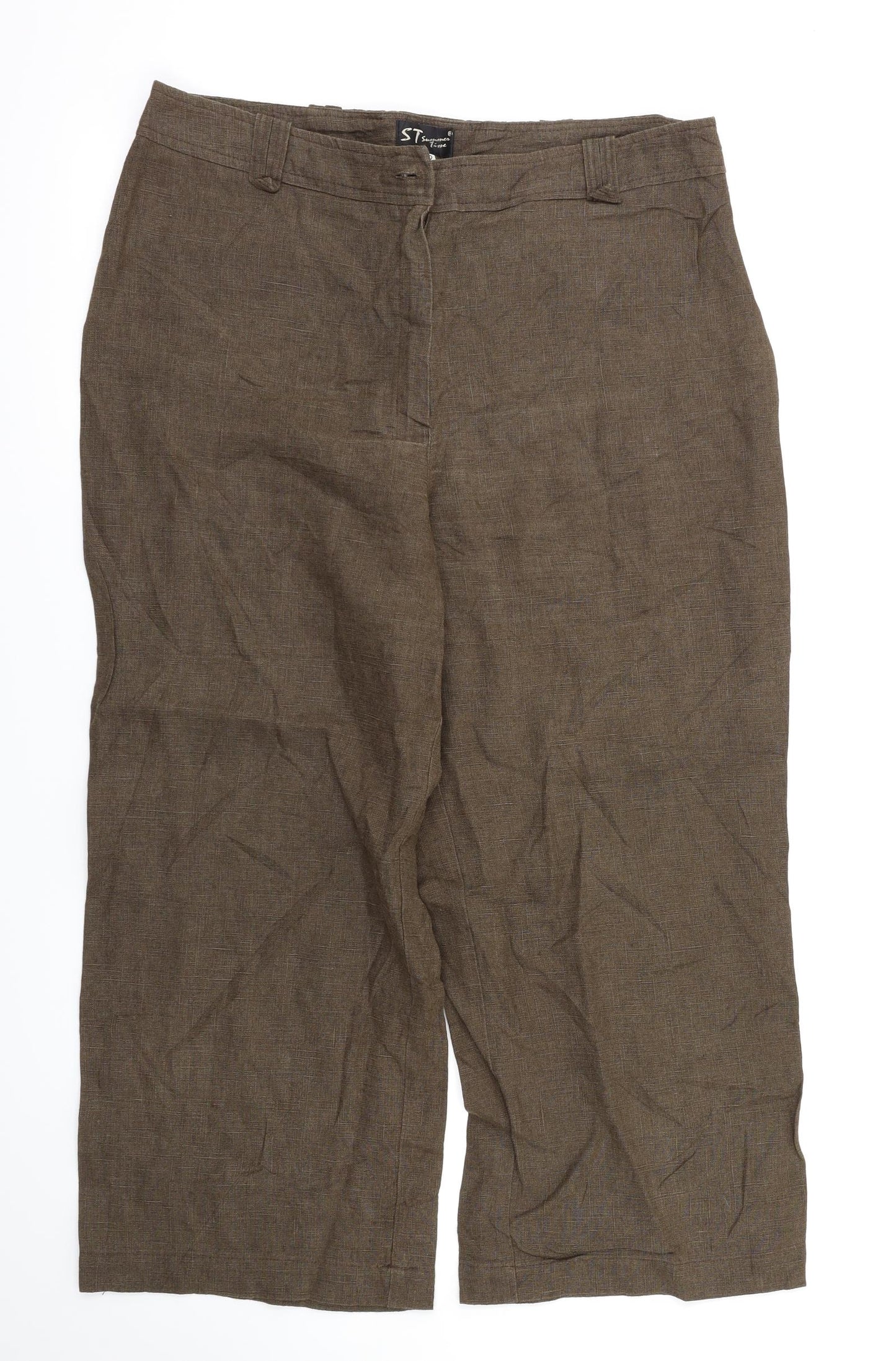 ST Womens Brown   Trousers  Size 42 L23 in