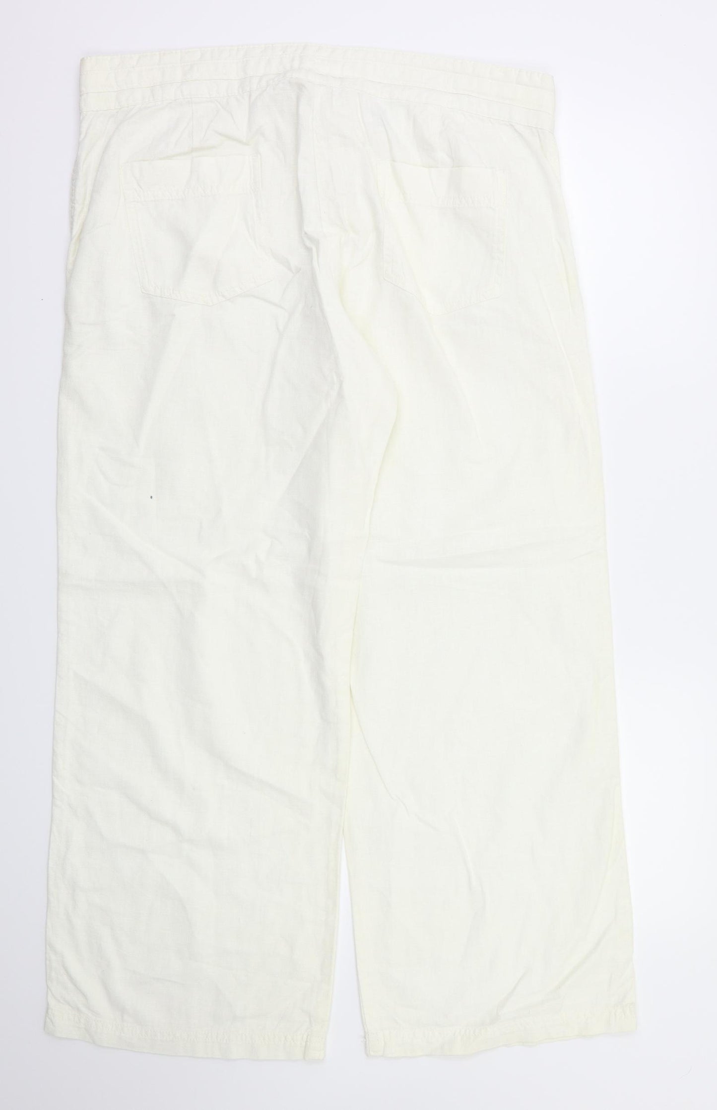 next  Womens White   Trousers  Size 14 L29 in