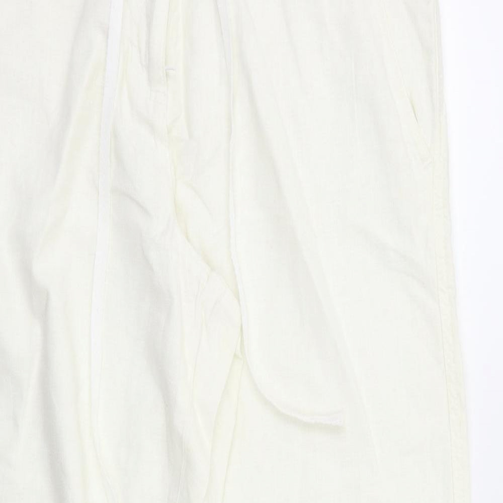 next  Womens White   Trousers  Size 14 L29 in