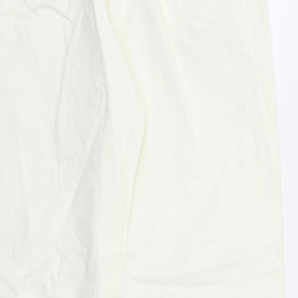 next  Womens White   Trousers  Size 14 L29 in