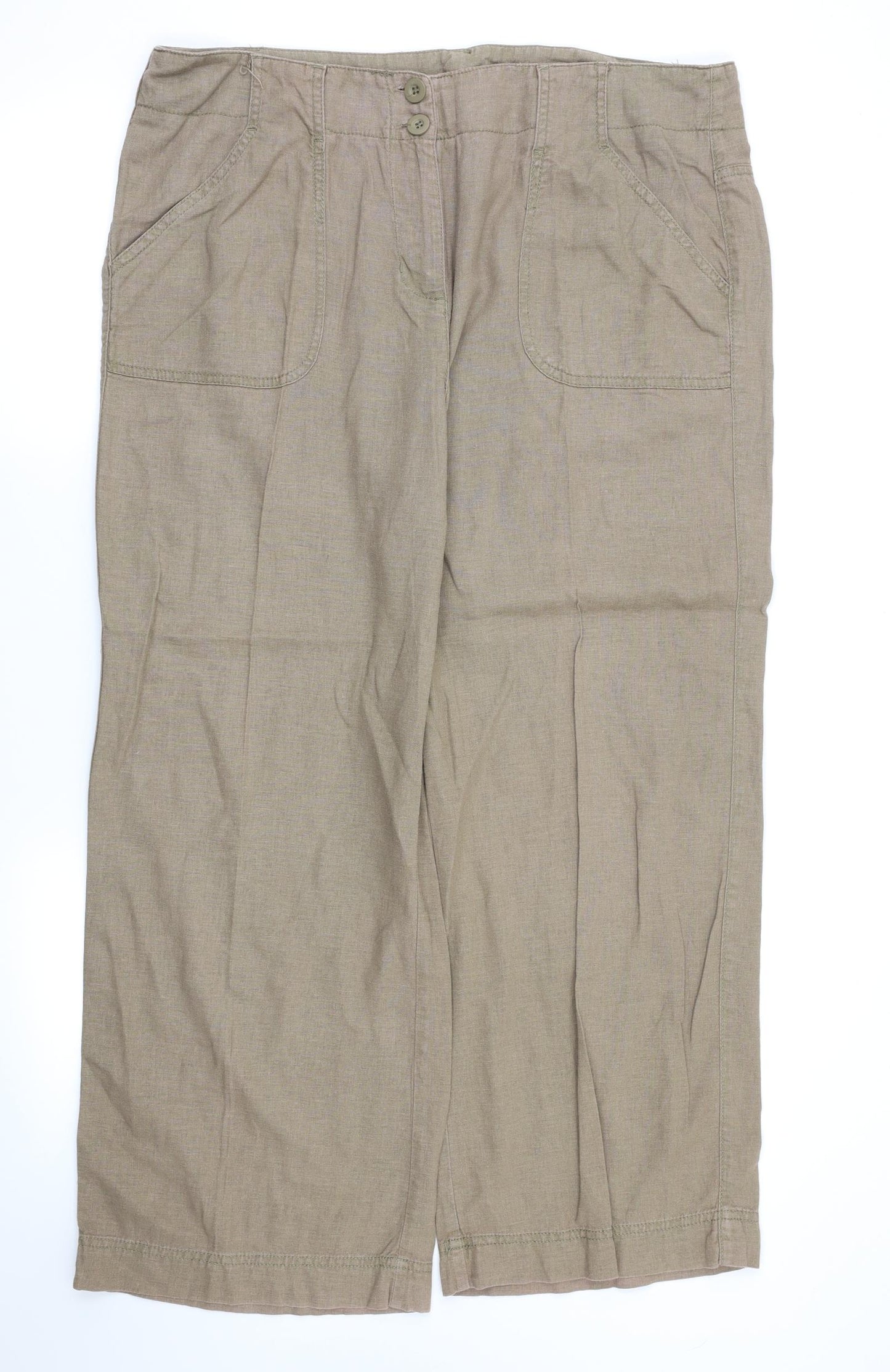 M&S  Womens Brown   Trousers  Size 16 L28 in