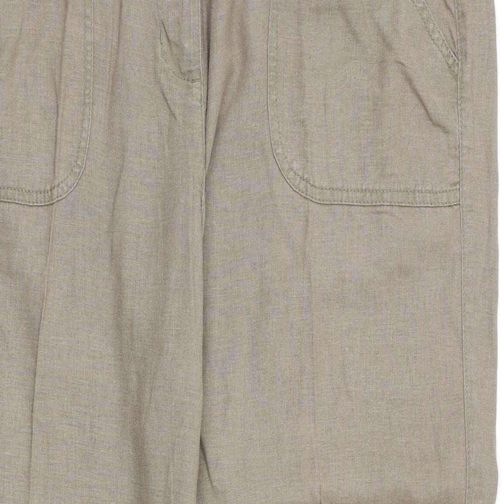 M&S  Womens Brown   Trousers  Size 16 L28 in
