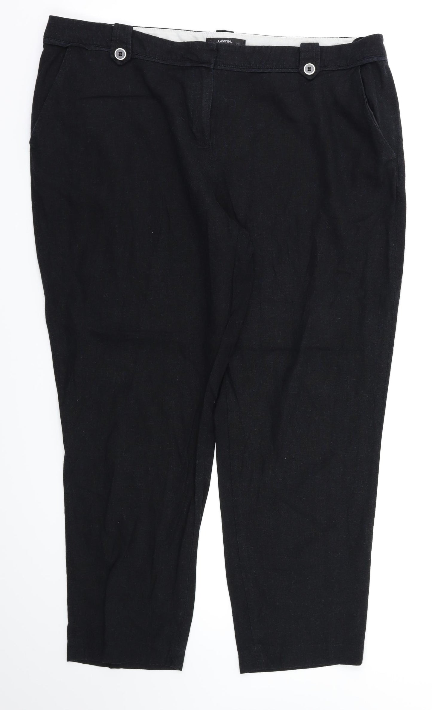 George  Womens Black   Trousers  Size 16 L26 in