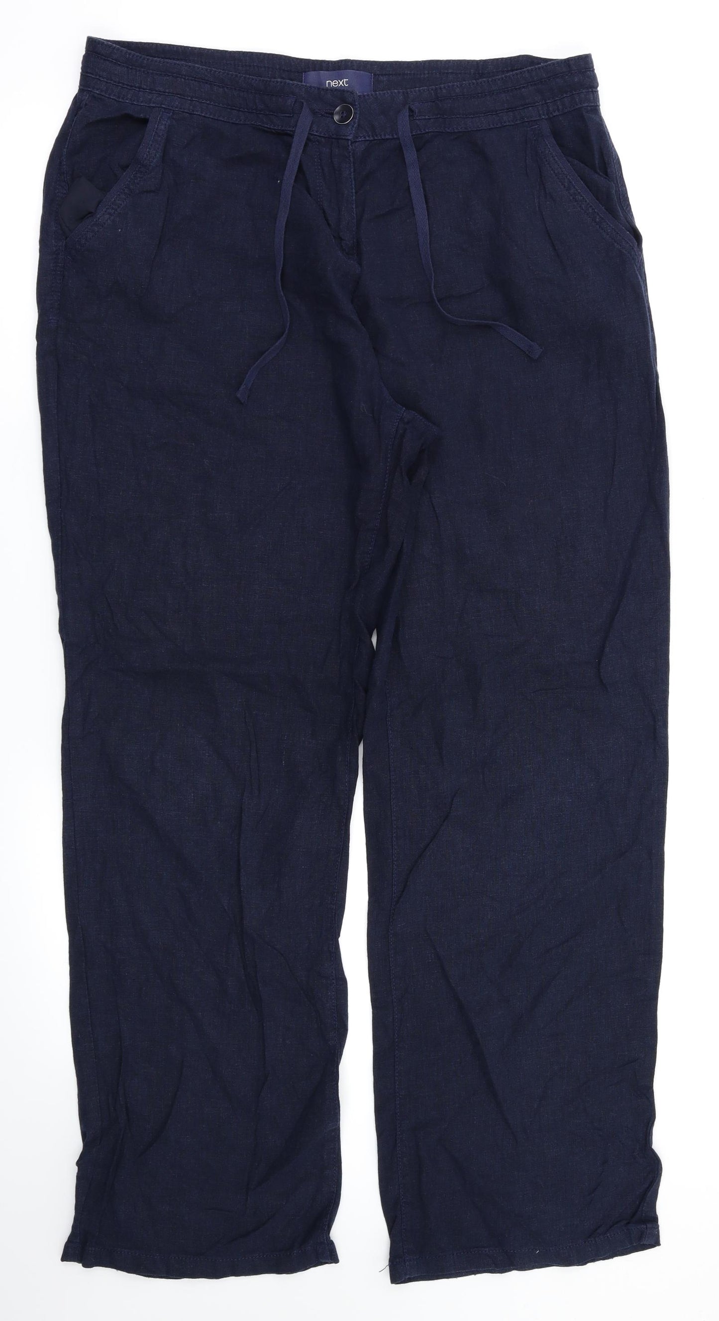 next  Womens Blue   Trousers  Size 14 L31 in