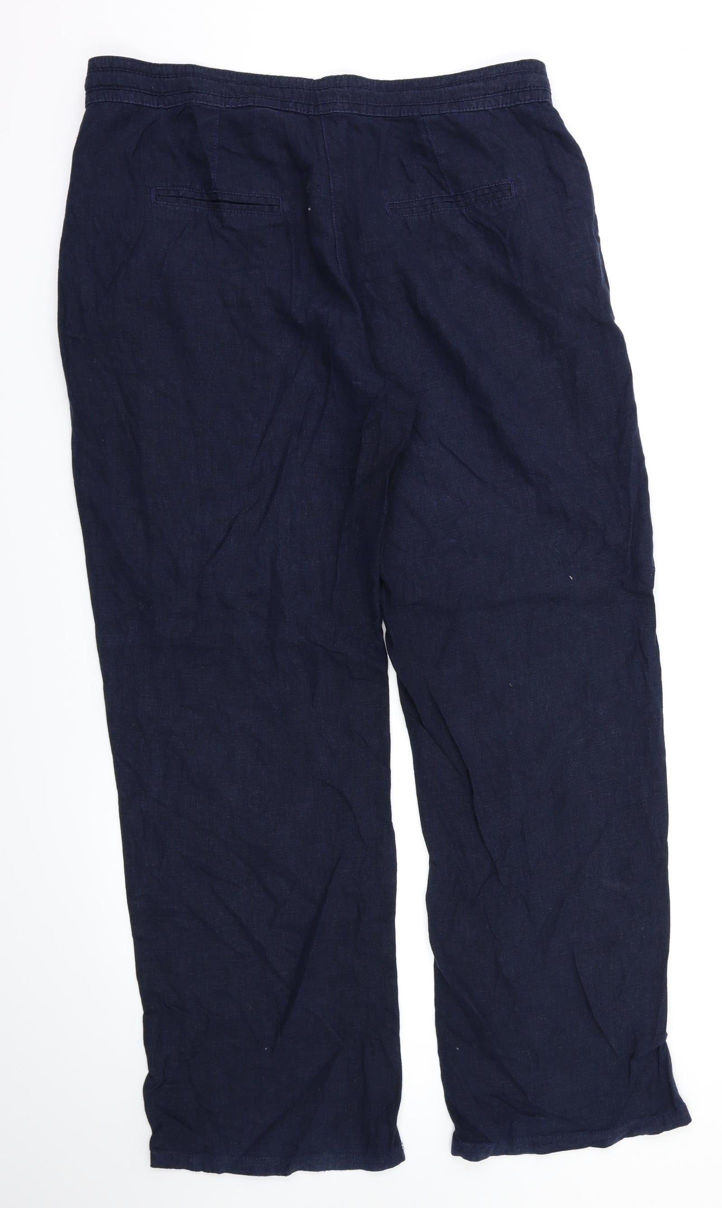 next  Womens Blue   Trousers  Size 14 L31 in