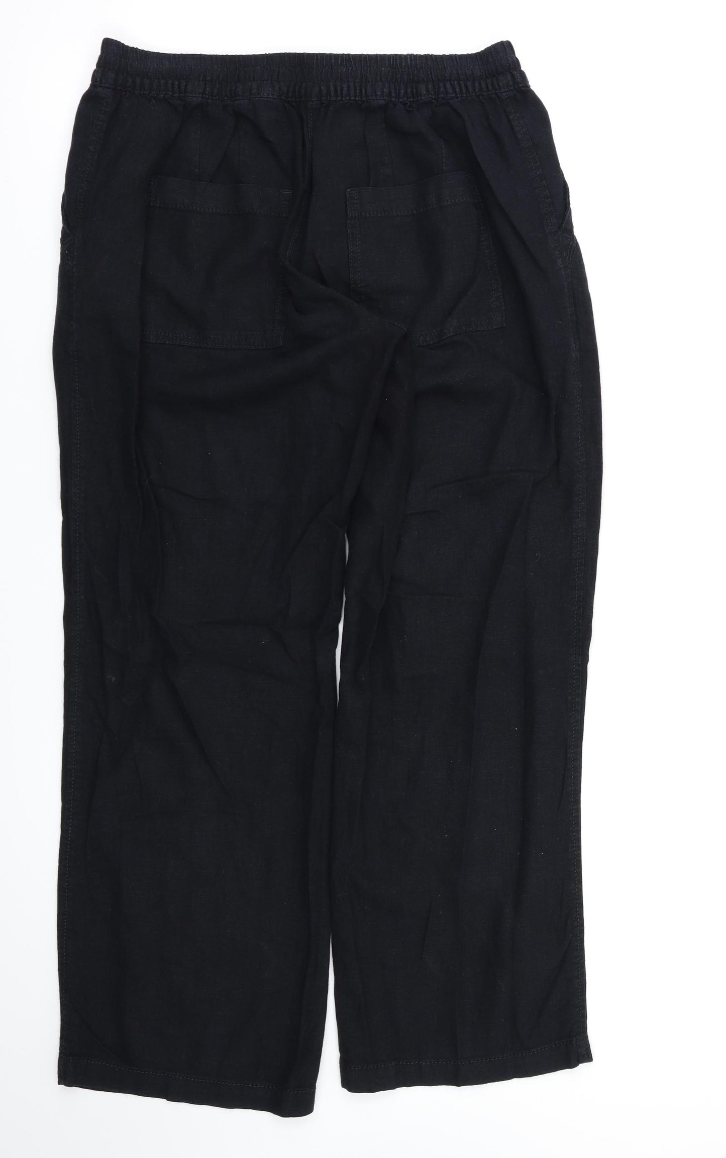 next  Womens Black   Trousers  Size 12 L29 in - Stretchy waistband