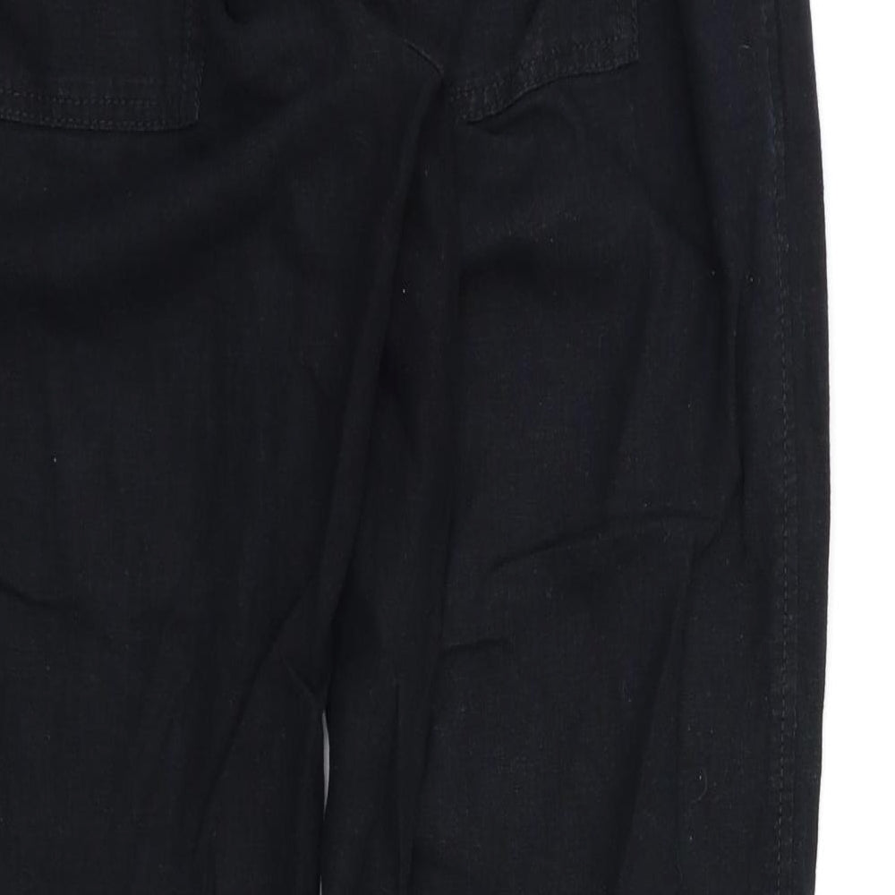 next  Womens Black   Trousers  Size 12 L29 in - Stretchy waistband