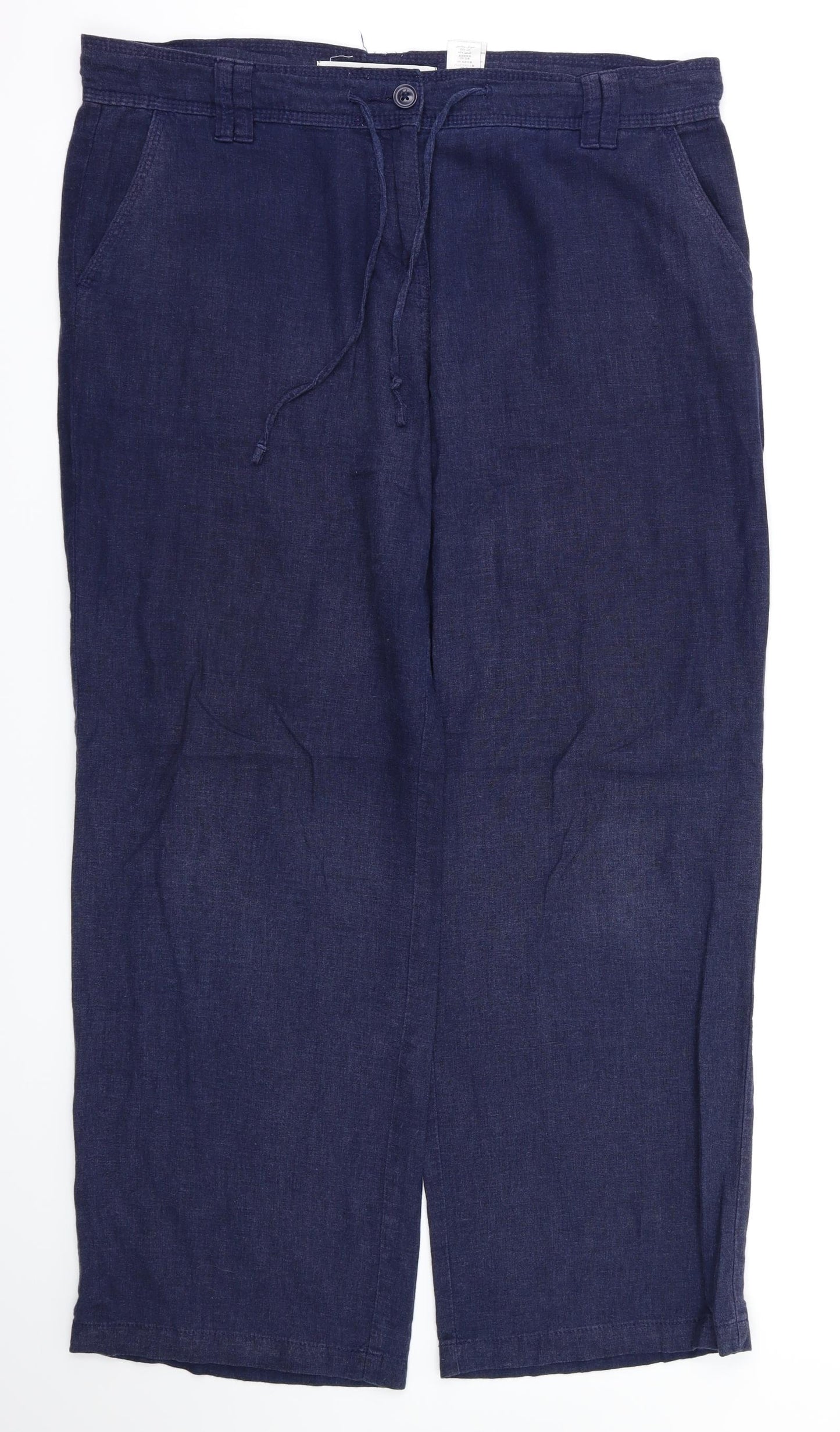 next  Womens Blue   Trousers  Size 14 L29 in