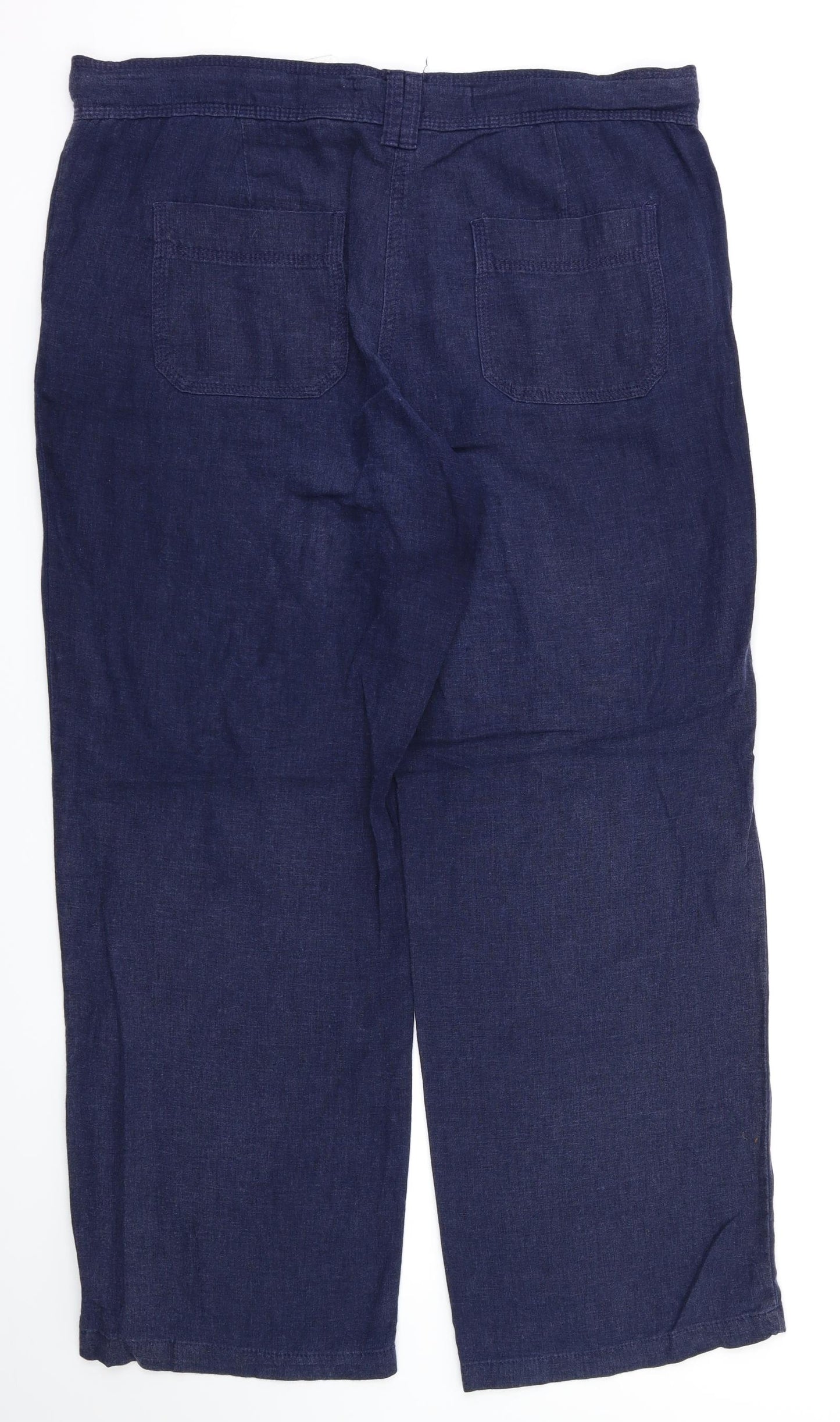 next  Womens Blue   Trousers  Size 14 L29 in