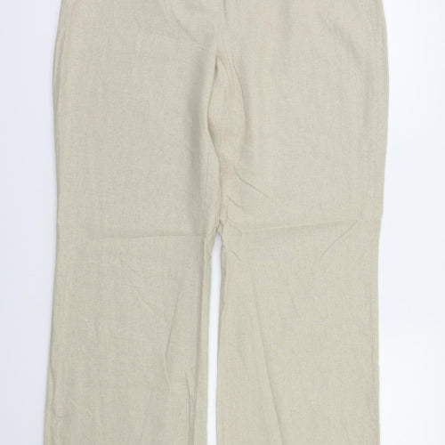 M&S  Womens Beige   Trousers  Size 14 L31 in