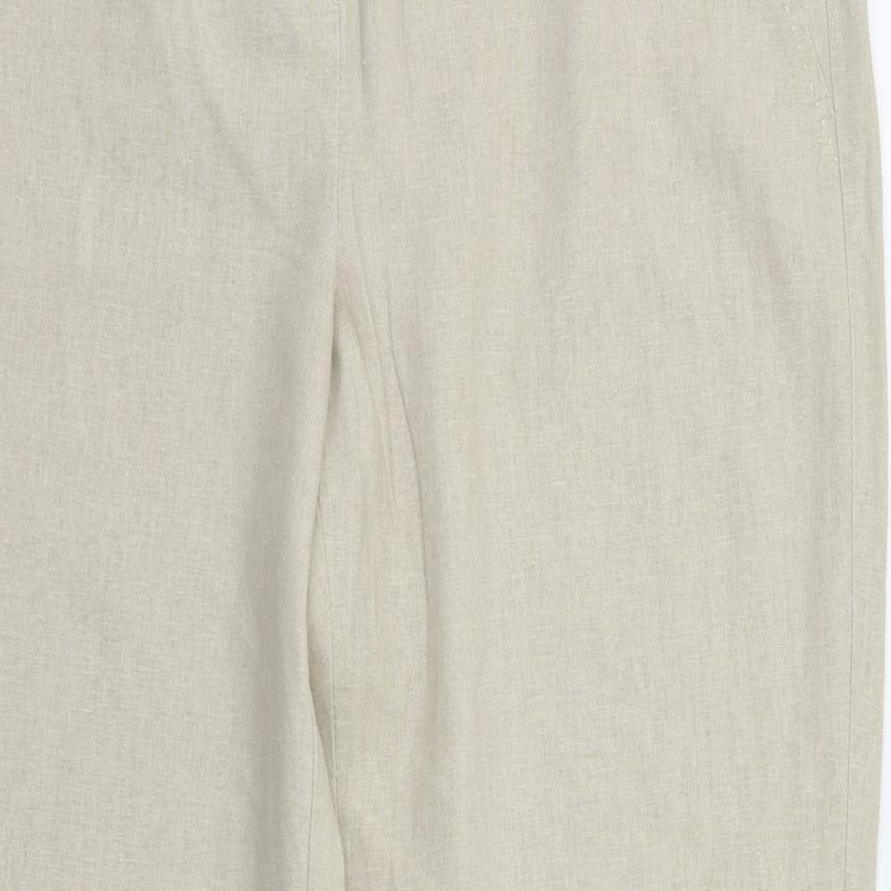 M&S  Womens Beige   Trousers  Size 14 L31 in