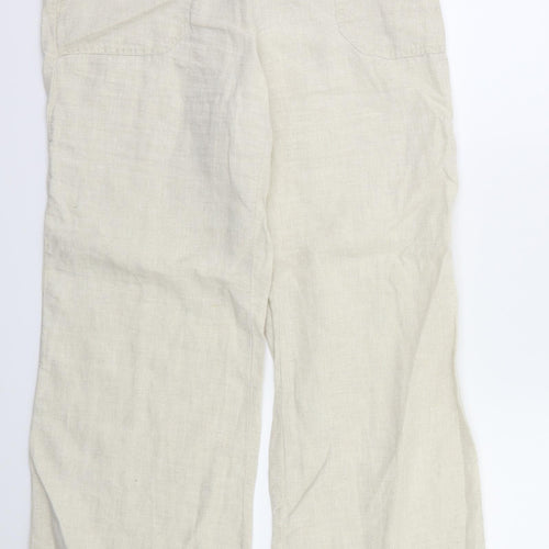 Lands end  Womens Ivory   Trousers  Size 14 L31 in