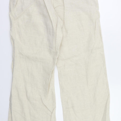 Lands end  Womens Ivory   Trousers  Size 14 L31 in
