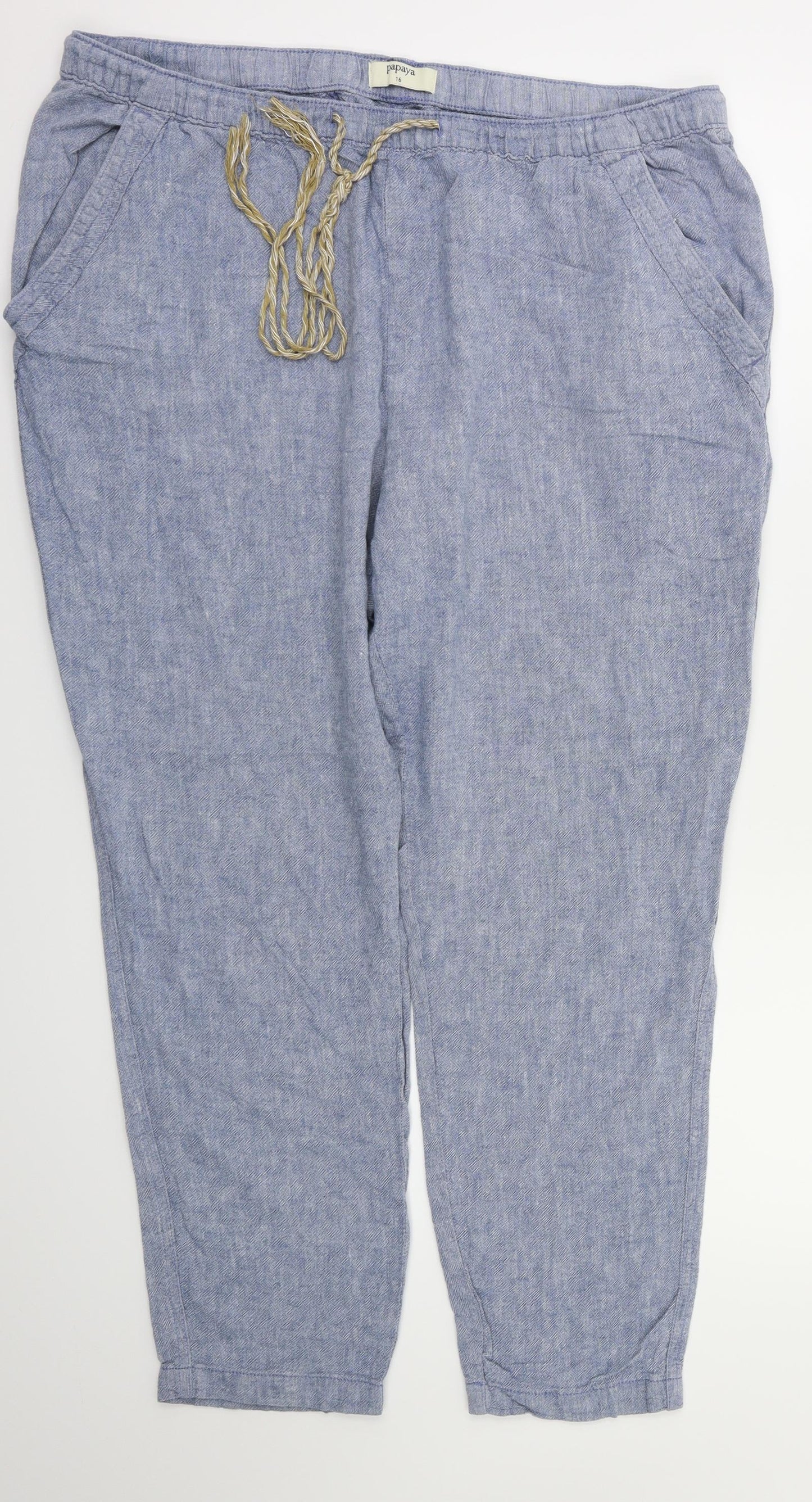 payapa Womens Blue   Trousers  Size 16 L26 in