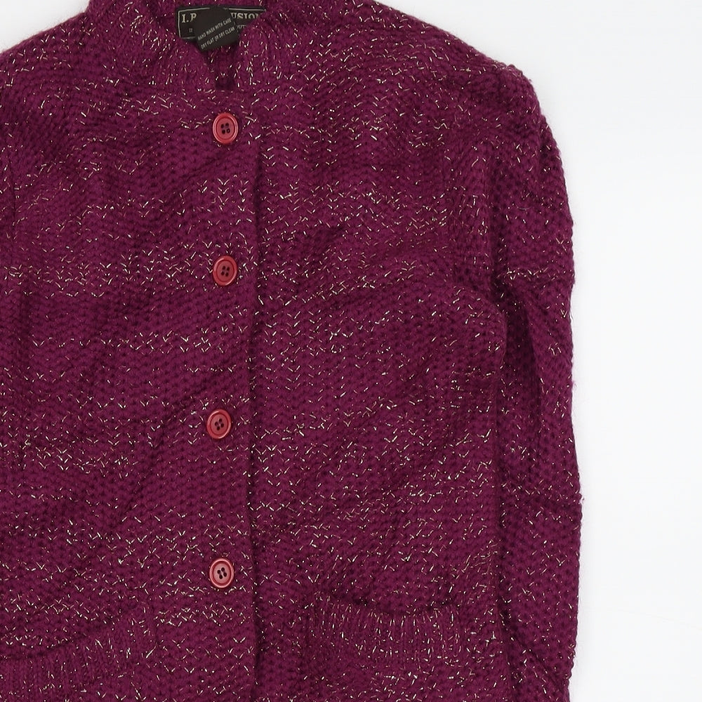 I.B.diffusion Womens Purple   Cardigan Jumper Size S