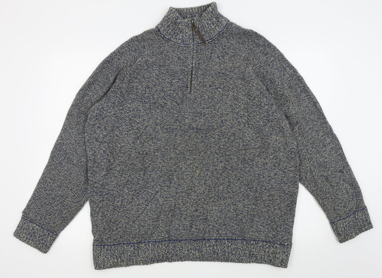mant aray Mens Blue Houndstooth  Pullover Jumper Size XL