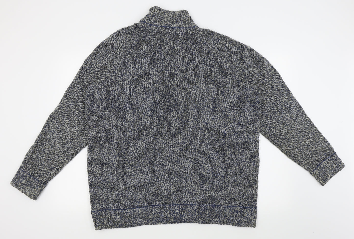 mant aray Mens Blue Houndstooth  Pullover Jumper Size XL