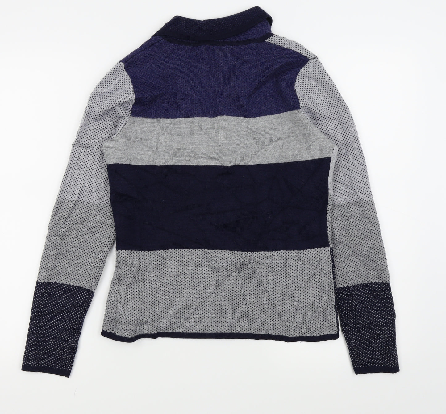 Kenar Mens Blue Houndstooth  Cardigan Jumper Size XS