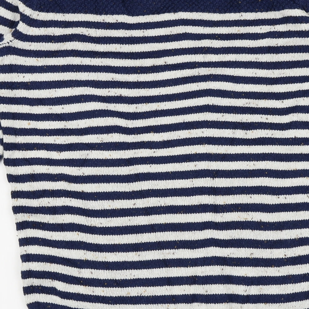 Fat Face Womens Blue Striped  Pullover Jumper Size 8