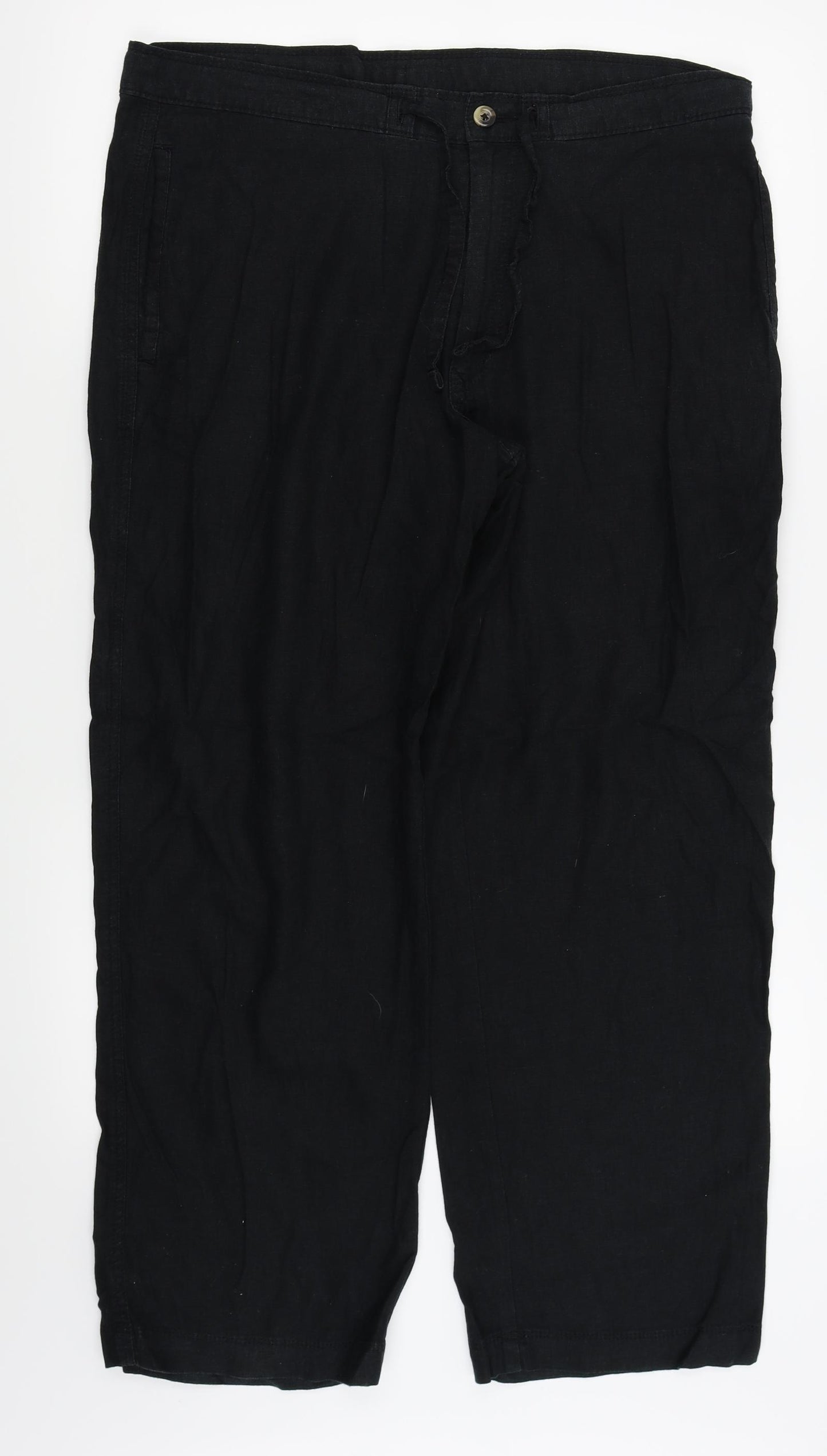 M&s Womens Black   Trousers  Size 36 L26 in