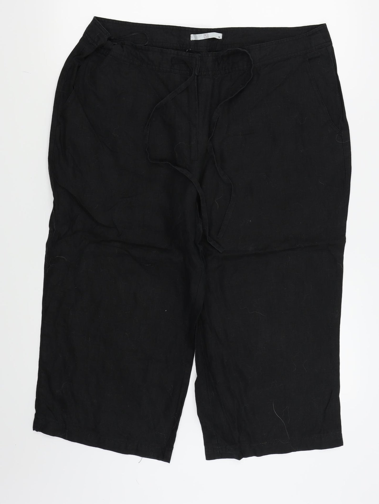 TU Womens Black   Capri Trousers Size 18