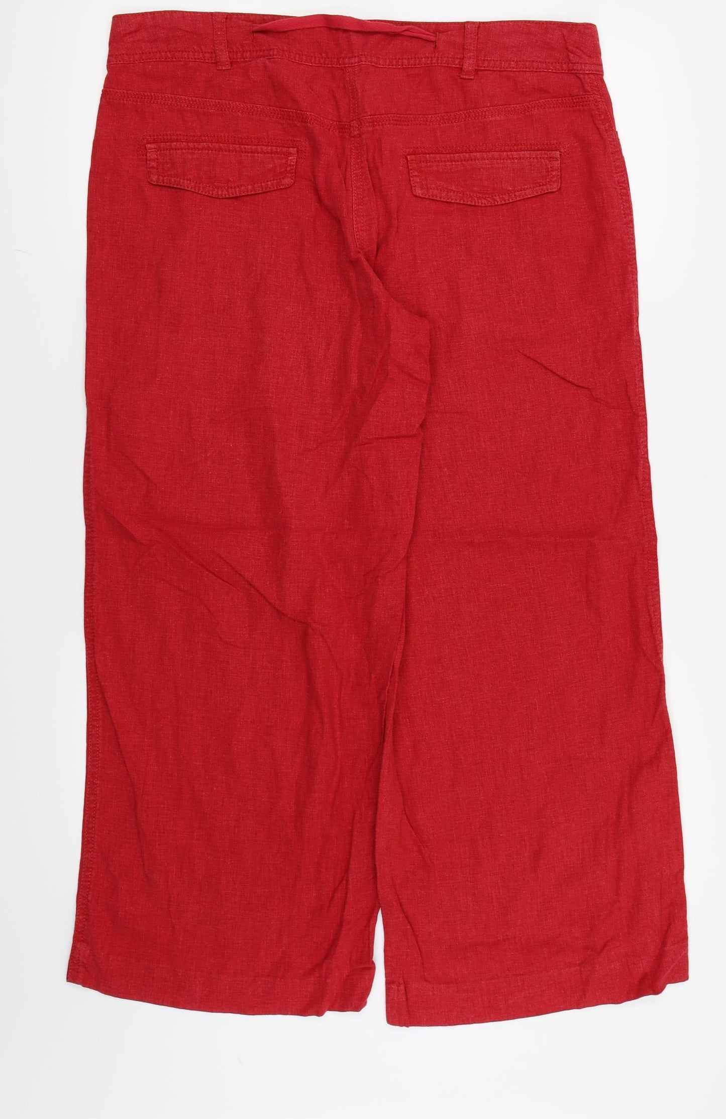 NEXT Womens Red   Capri Trousers Size 14 L25 in