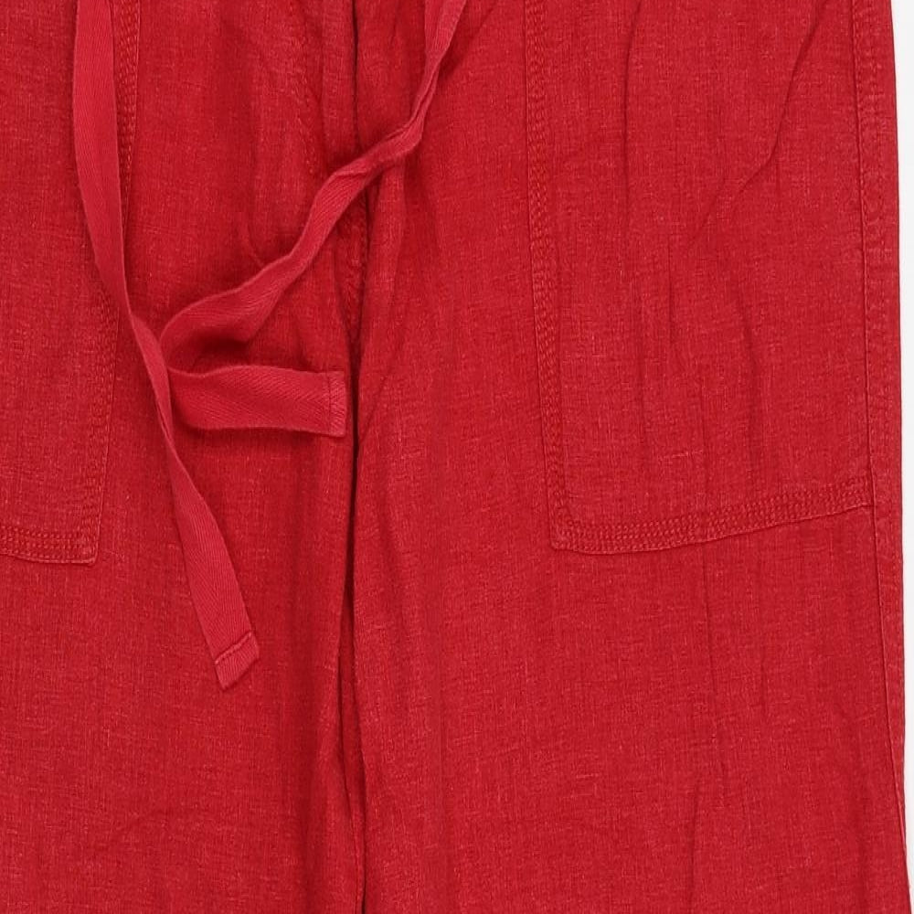 NEXT Womens Red   Capri Trousers Size 14 L25 in