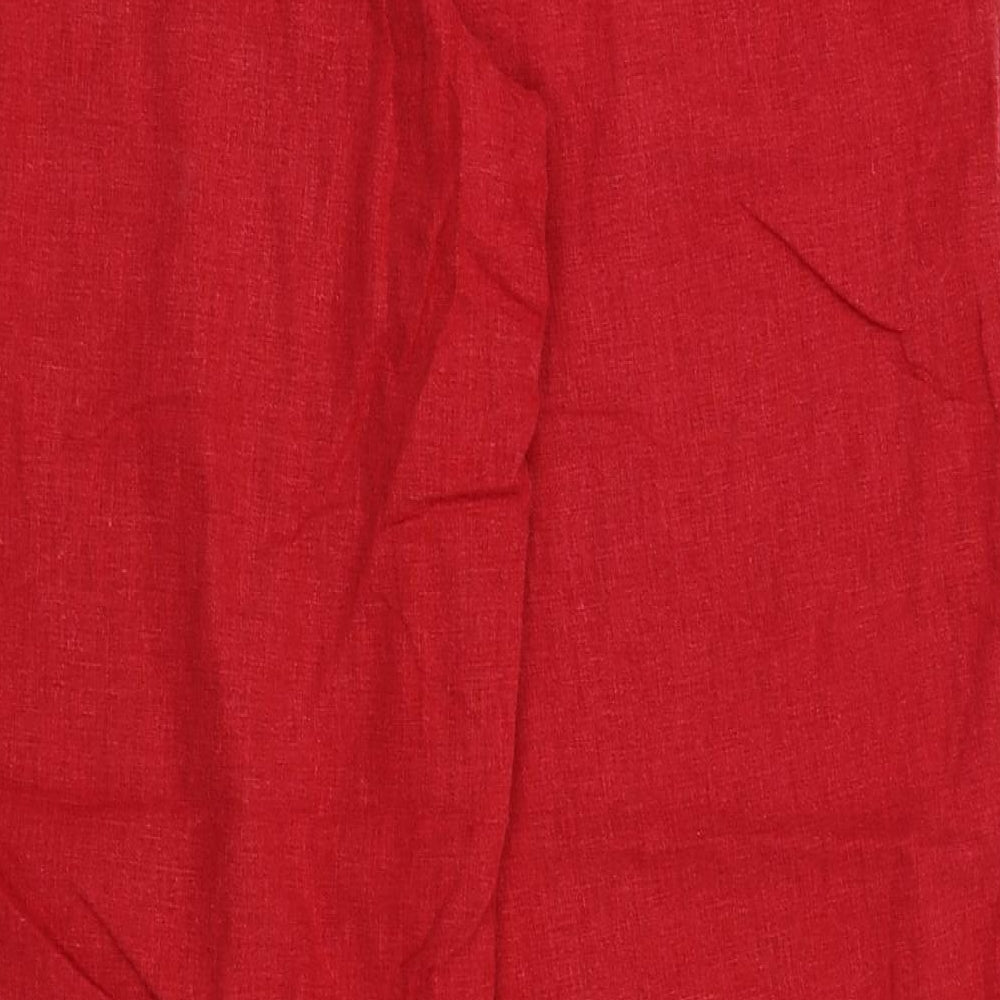 NEXT Womens Red   Capri Trousers Size 14 L25 in