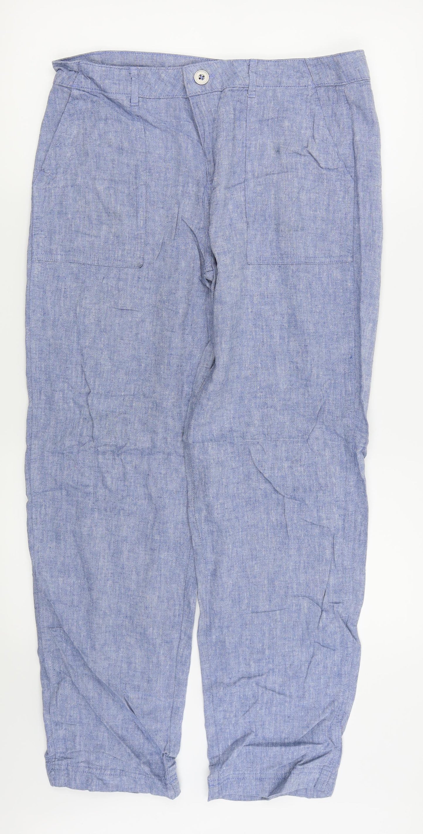 F&F Womens Blue   Trousers  Size 12 L28 in