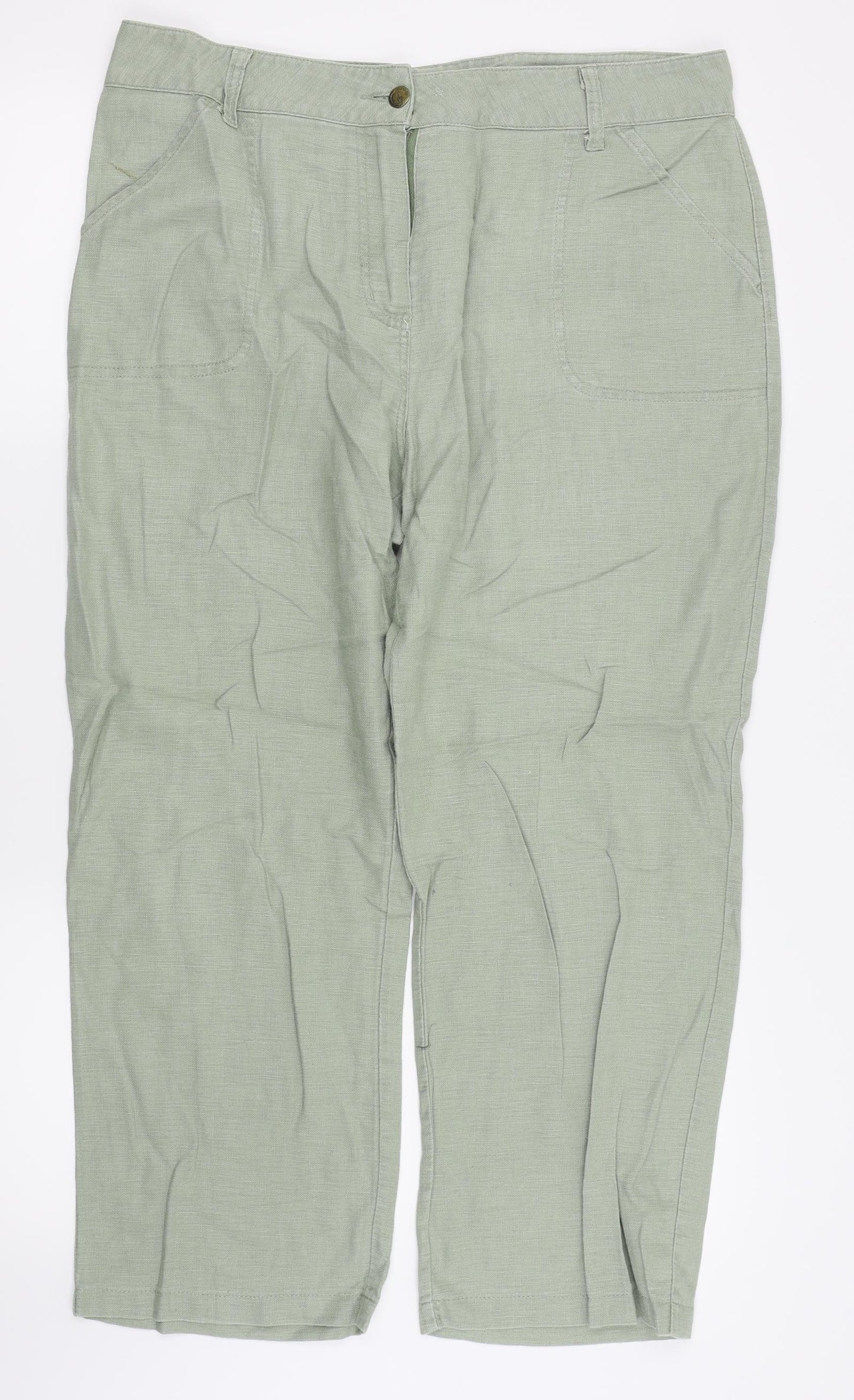 DASH Womens Green   Trousers  Size 16 L25 in