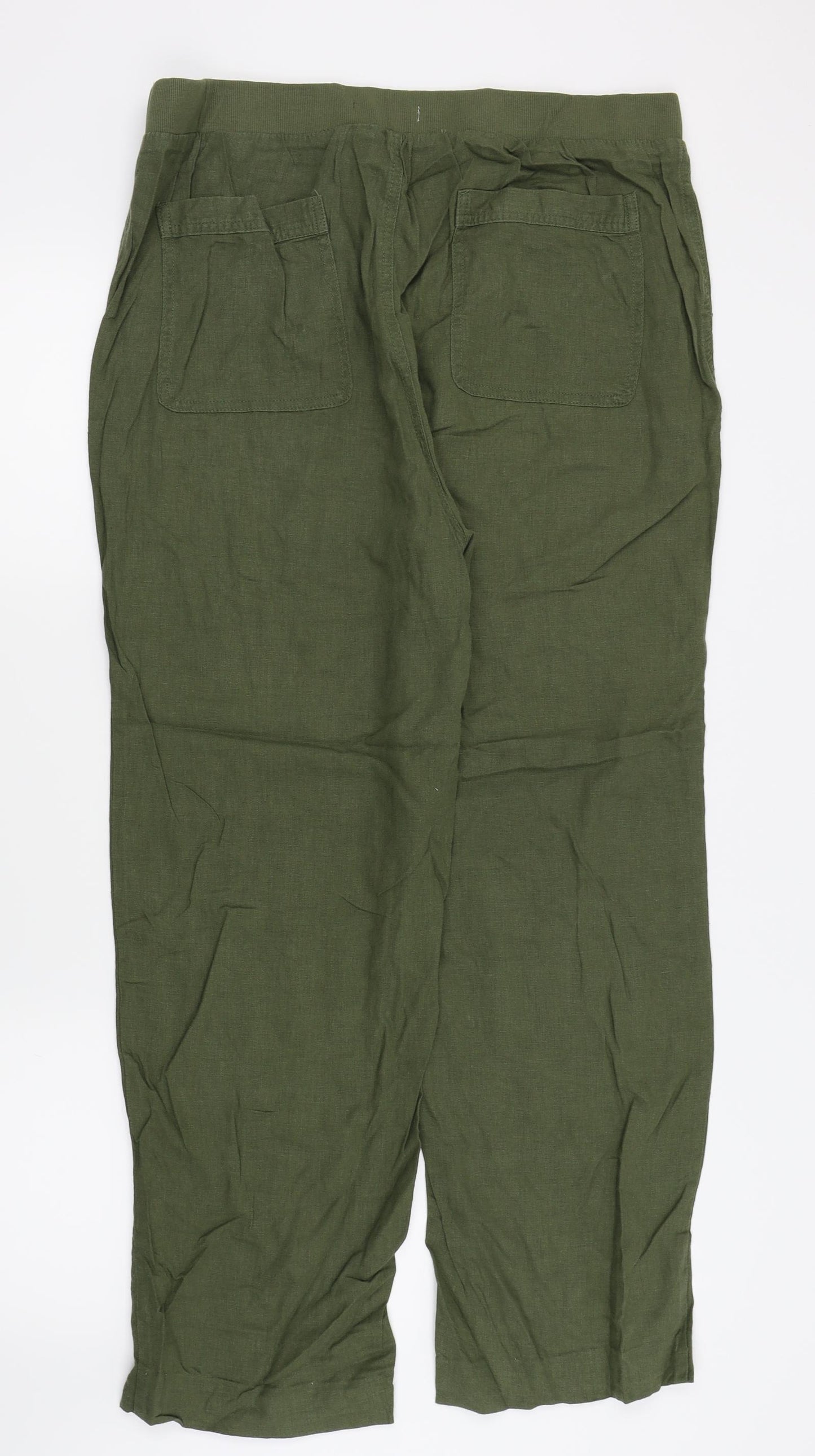 Peackocks Womens Green   Trousers  Size 18 L27 in