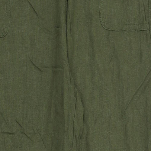 Peackocks Womens Green   Trousers  Size 18 L27 in