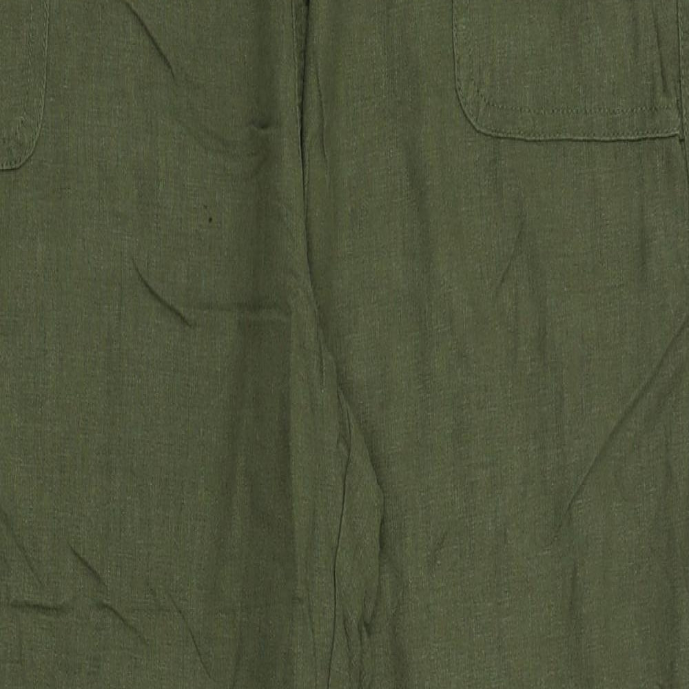 Peackocks Womens Green   Trousers  Size 18 L27 in