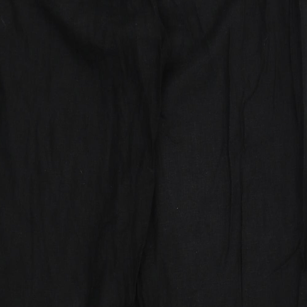 M&s Womens Black   Trousers  Size 12 L28 in