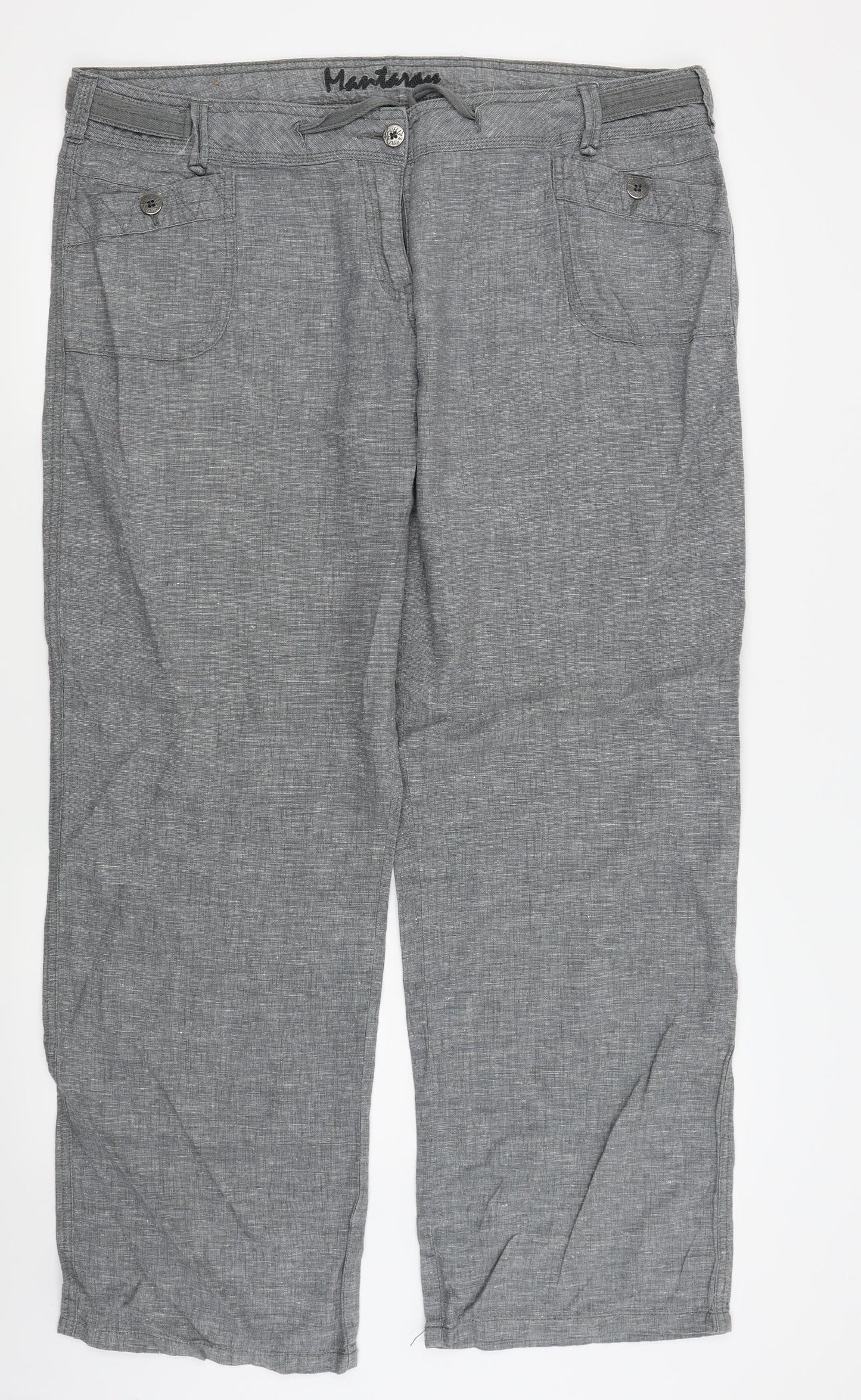 montary Womens Grey   Trousers  Size 18 L30 in