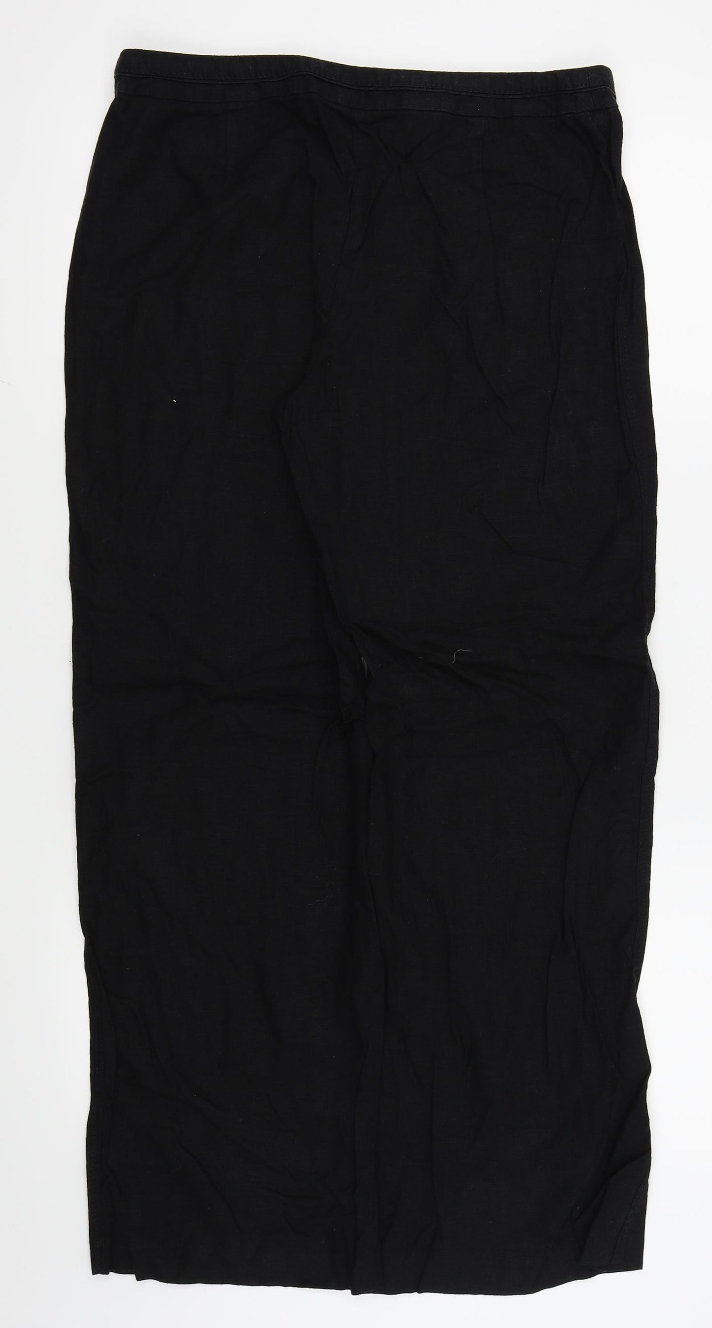 M&S Womens Black   Trousers  Size 14 L27 in
