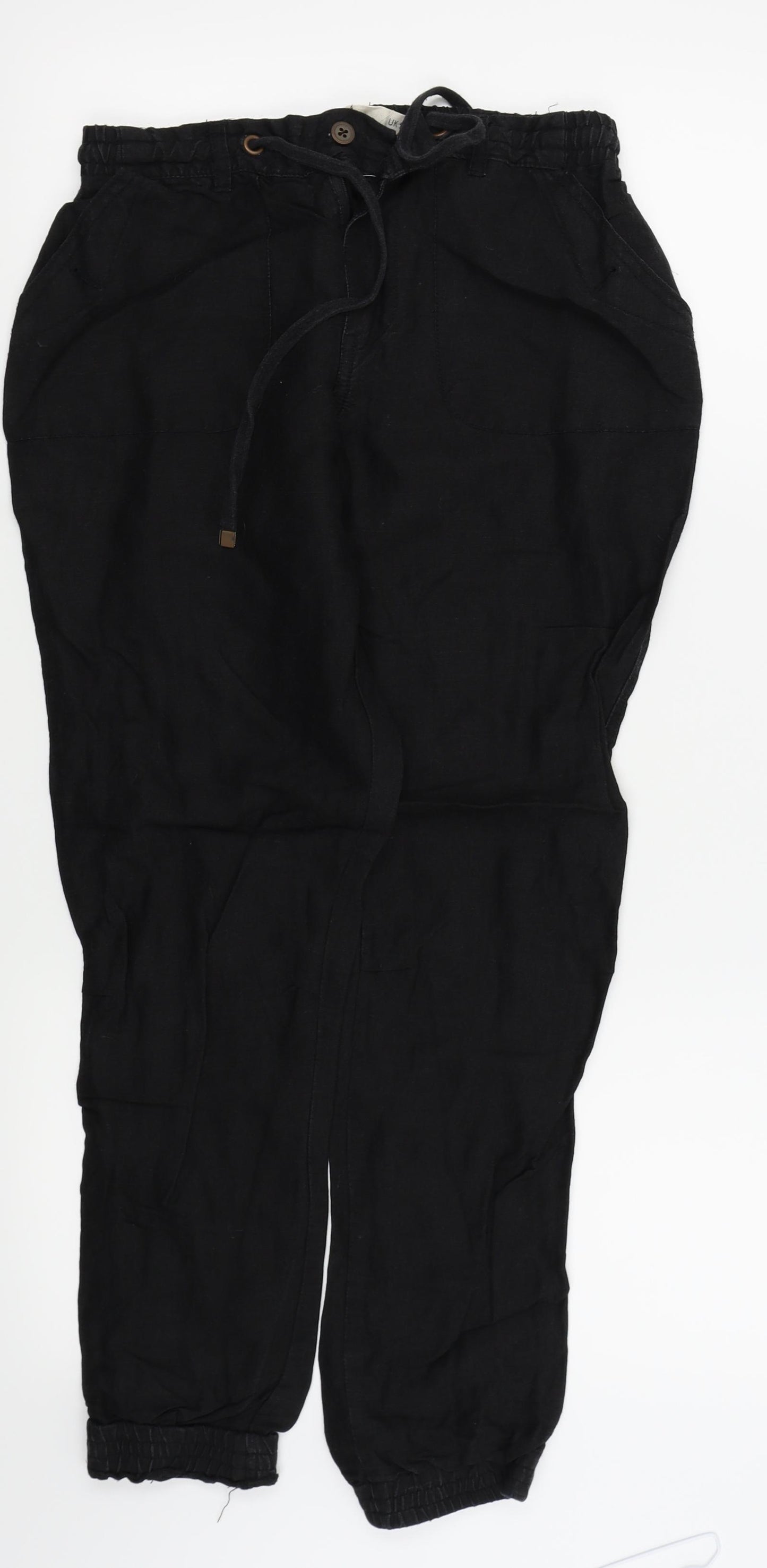 New Look Womens Black   Cargo Trousers Size 12 L25 in