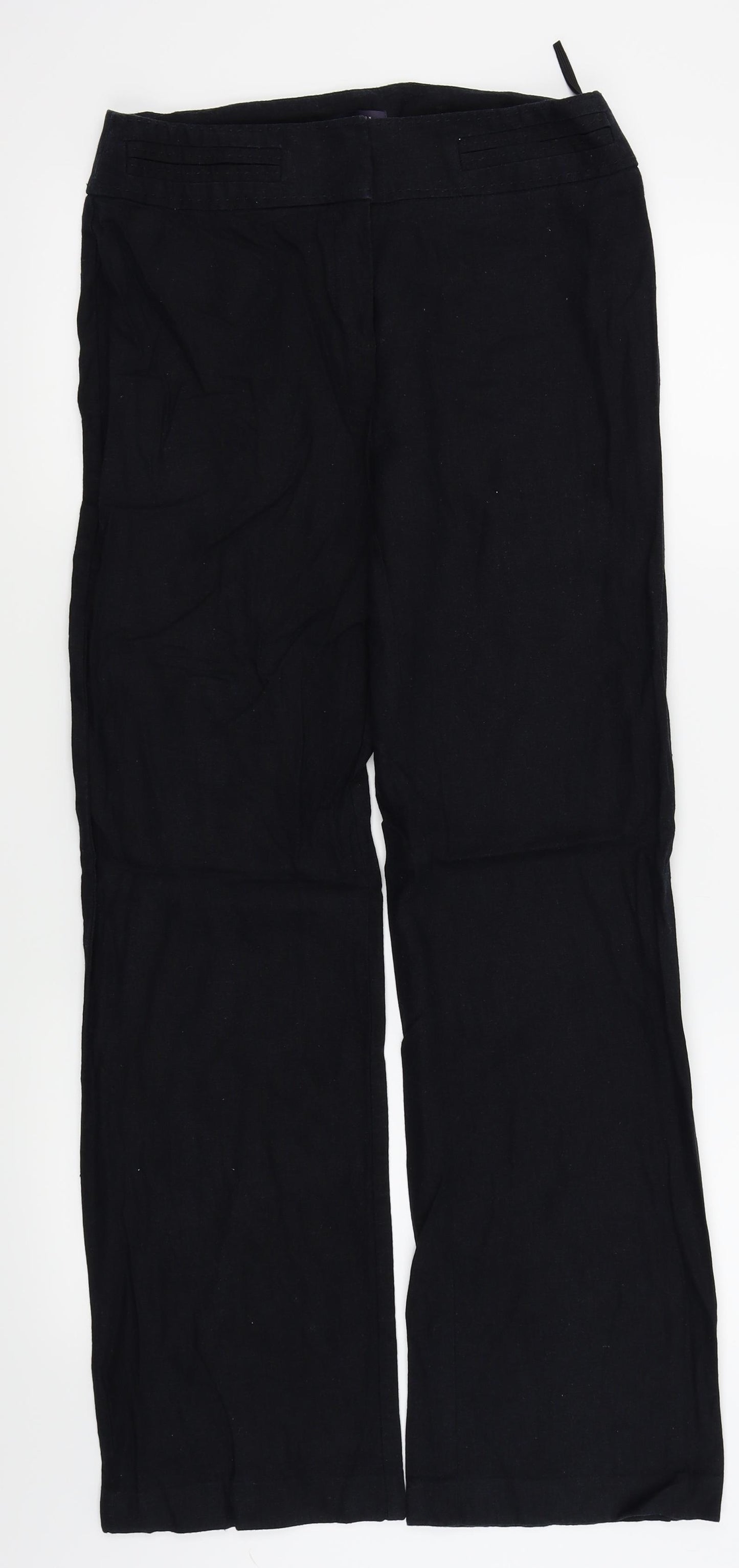 M&S Womens Black   Trousers  Size 10 L29 in