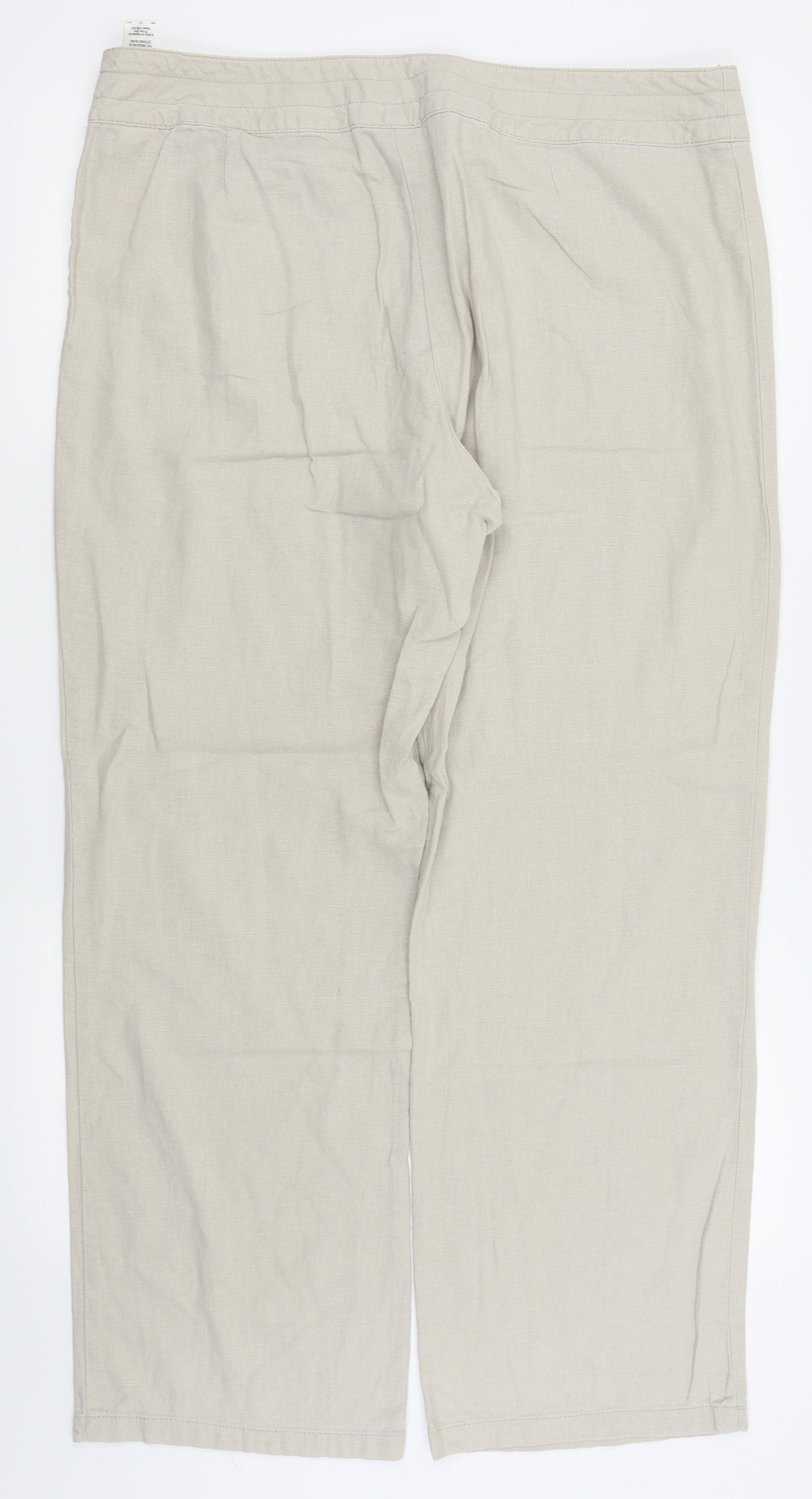 M&S Womens Beige   Trousers  Size 16 L27 in