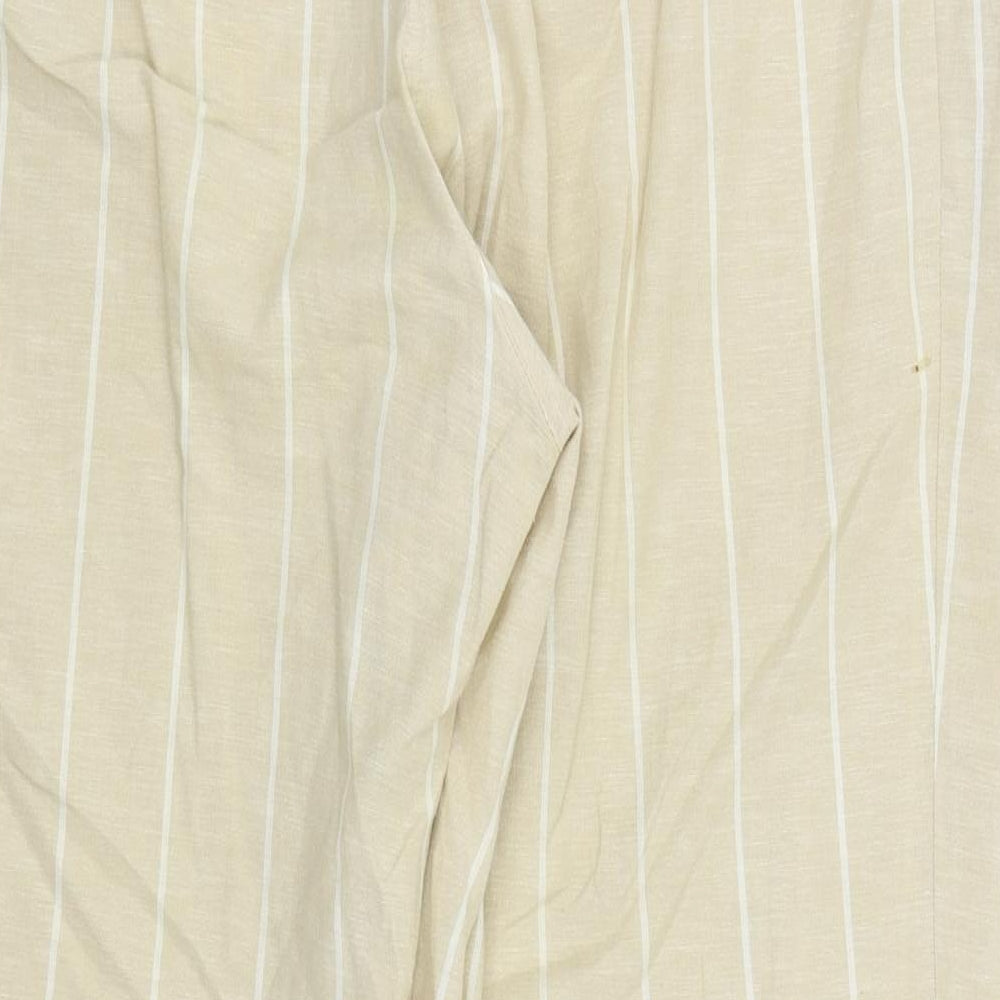 BEING CASUAL Womens Beige Striped  Trousers  Size 18 L27 in