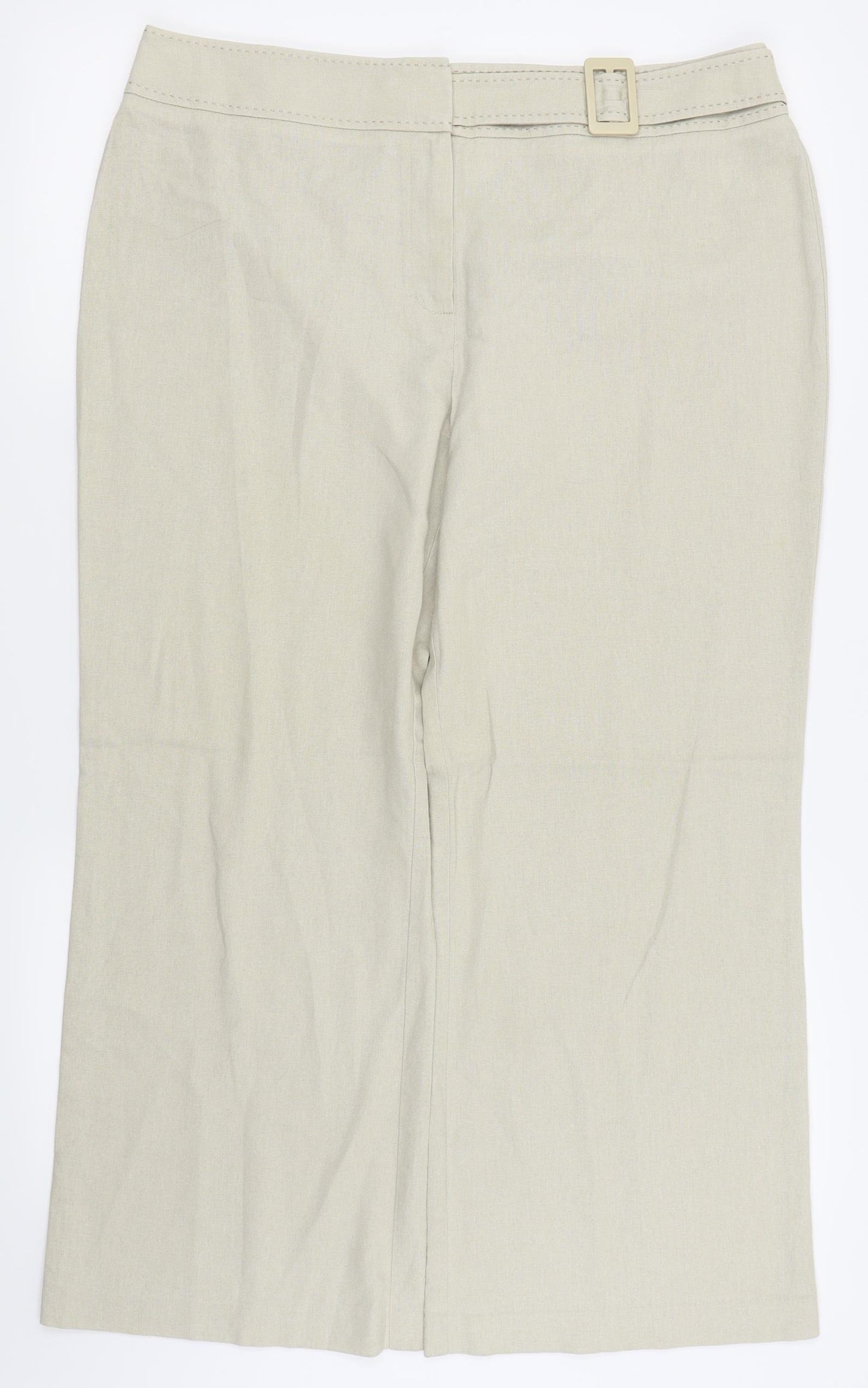 M&s Womens Beige   Trousers  Size 16 L26 in