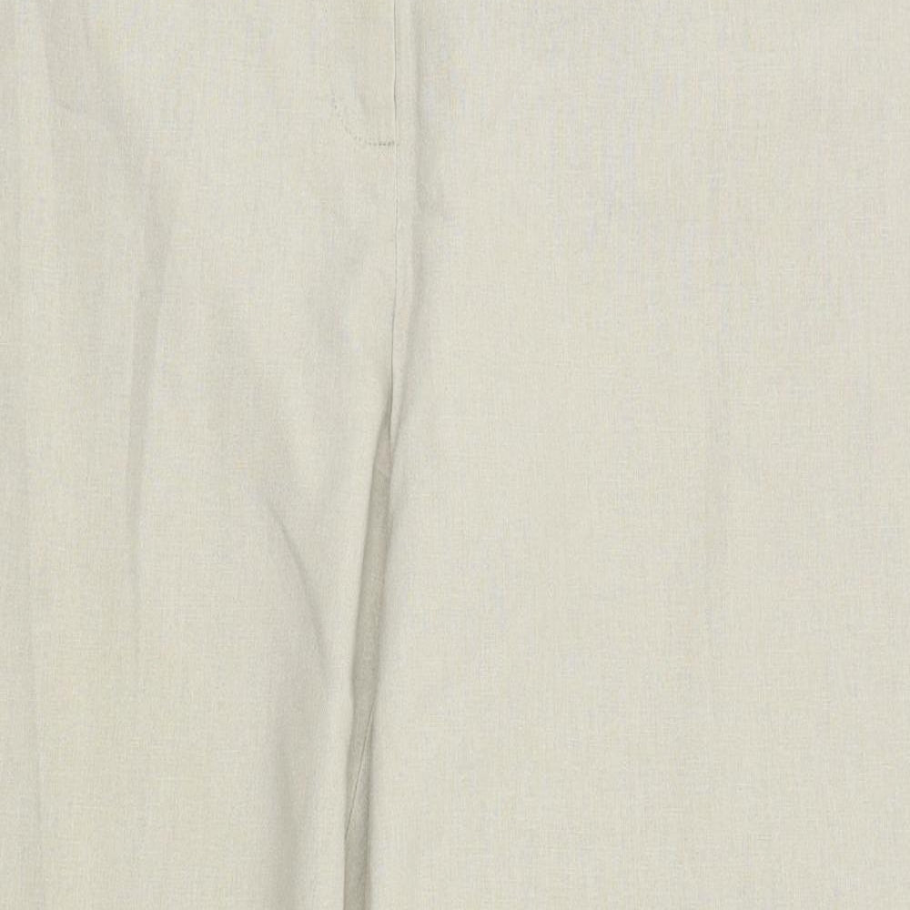 M&s Womens Beige   Trousers  Size 16 L26 in