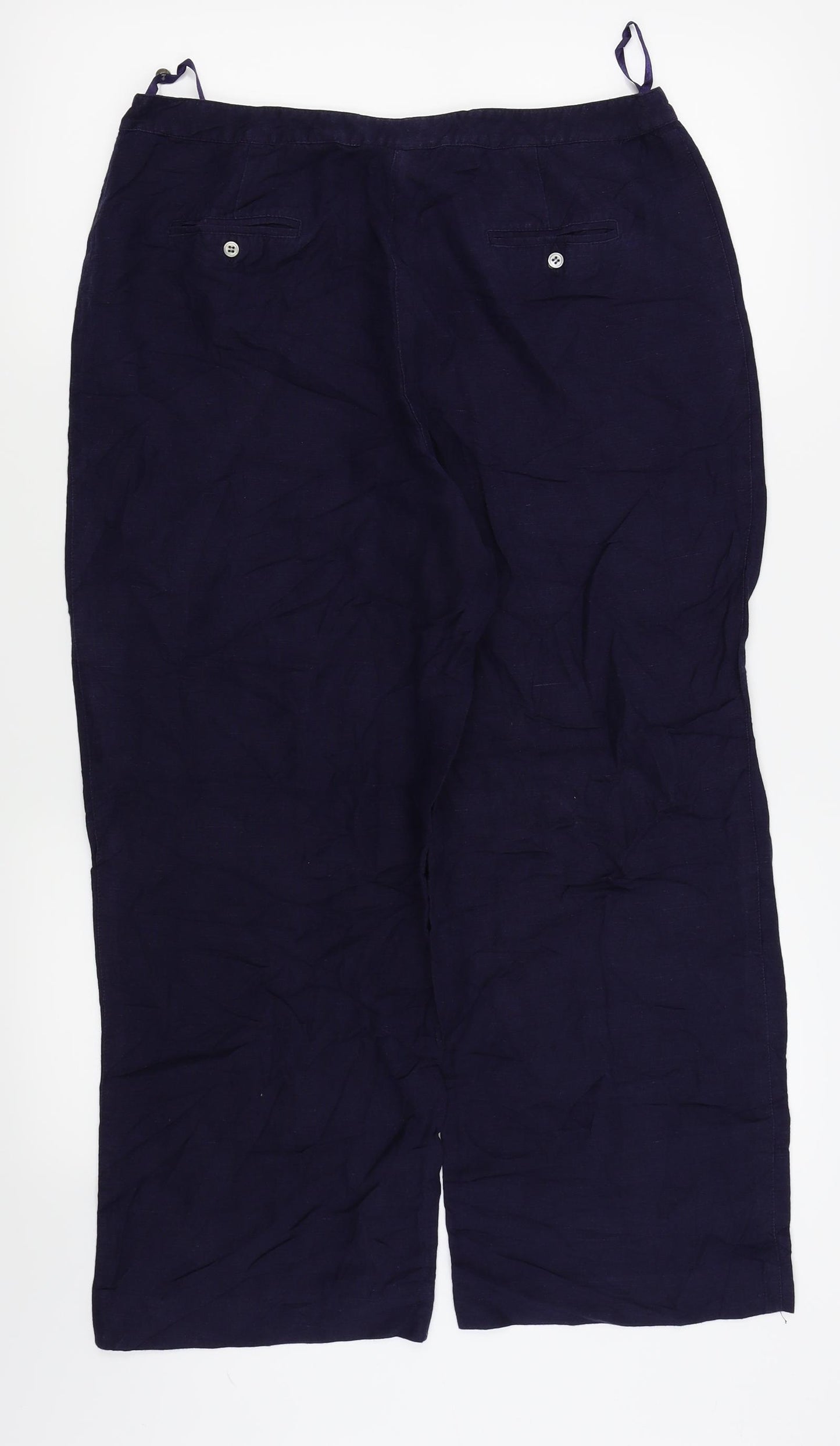 ANNE BROOKES Womens Blue   Trousers  Size 14 L23 in