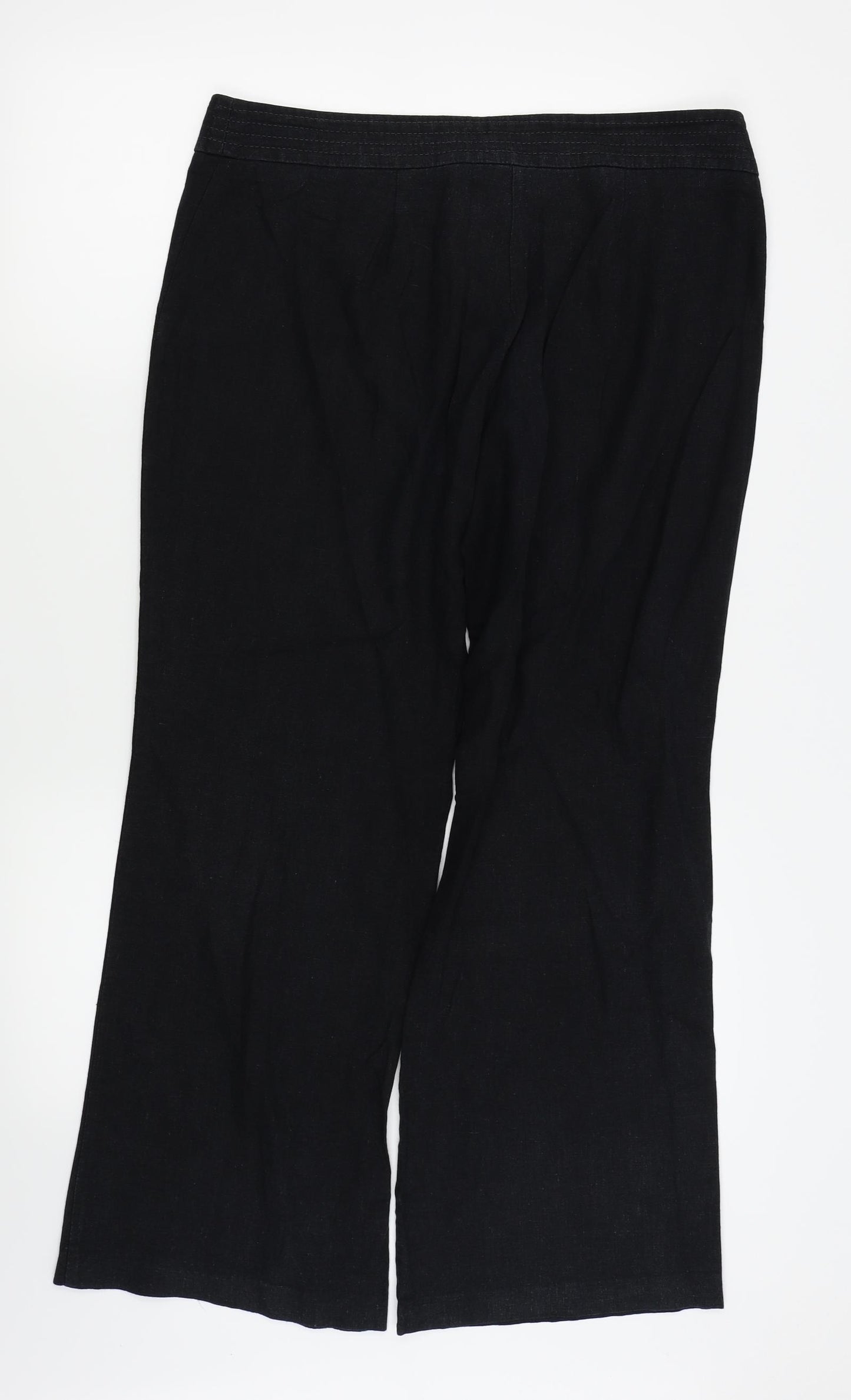 M&S Womens Black   Trousers  Size 14 L27 in