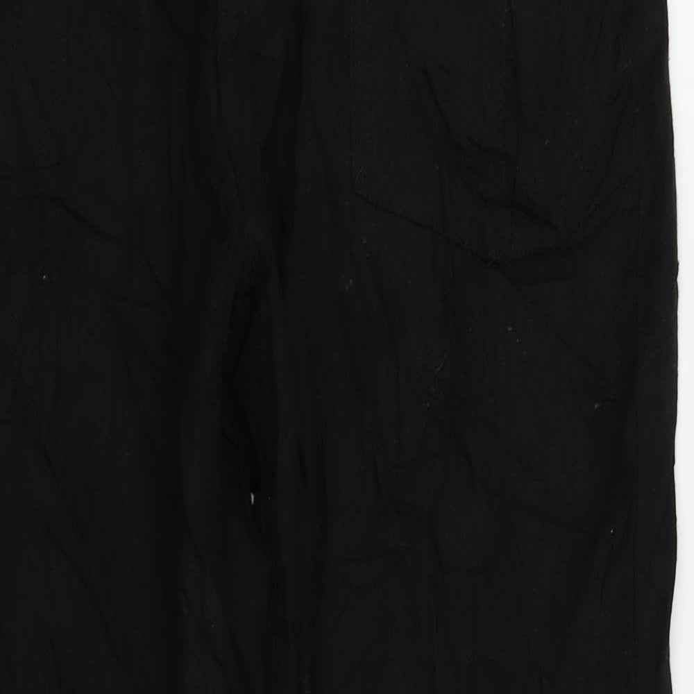 Peacocks Womens Black   Trousers  Size 10 L26 in