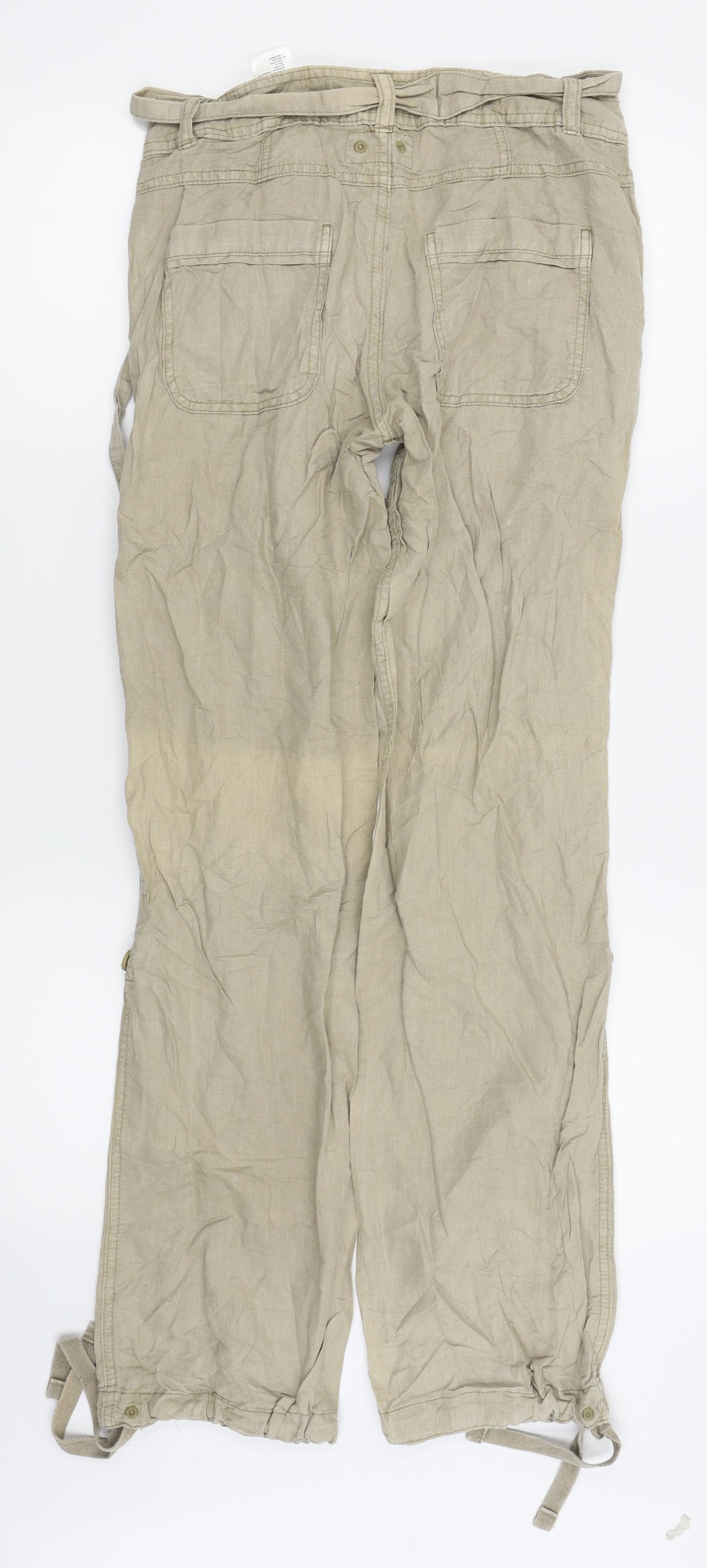 H&M Womens Beige   Trousers  Size 6 L30 in