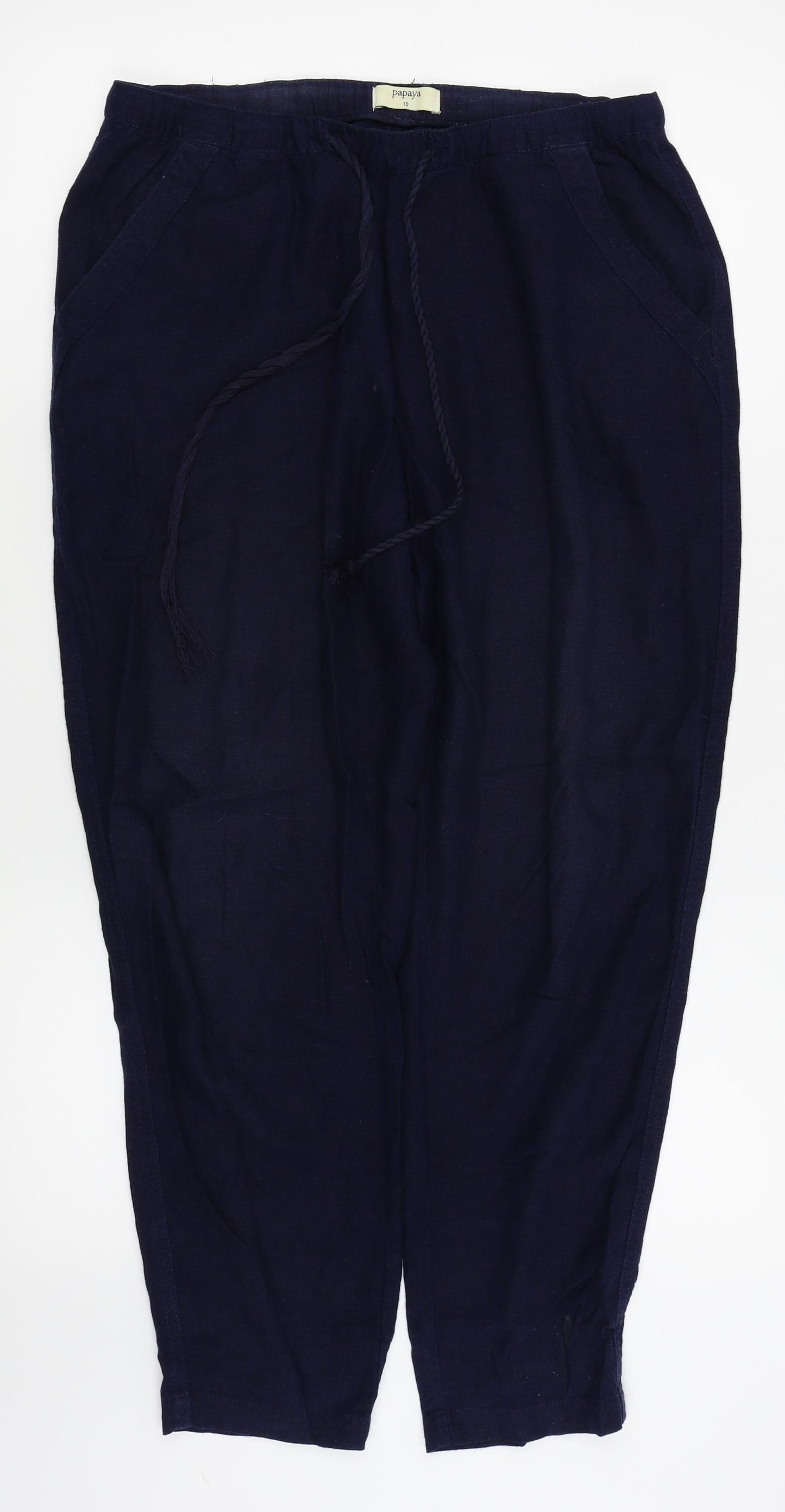 Papaya Womens Blue   Trousers  Size 10 L26 in