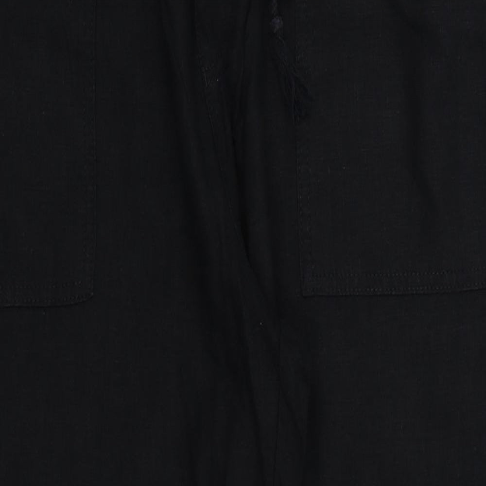 M&S Womens Black   Trousers  Size 16 L25 in
