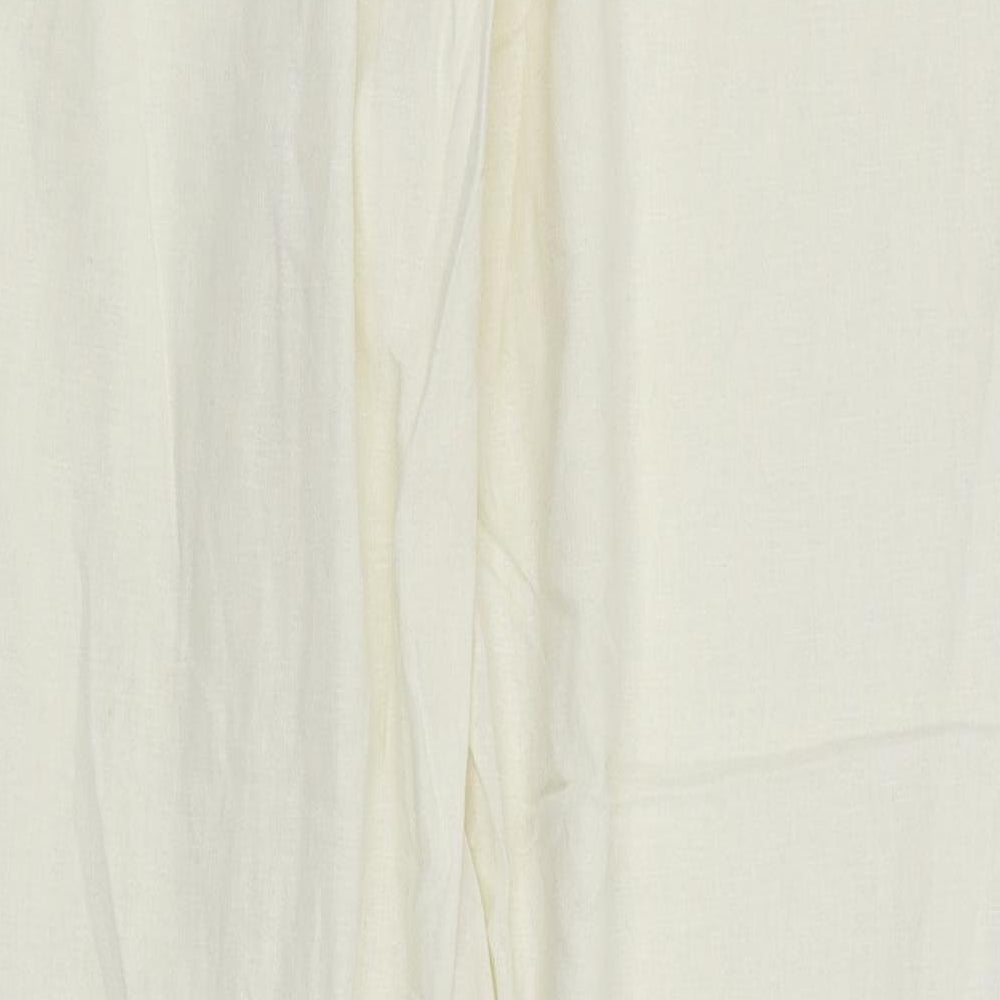 Peacocks Womens White   Trousers  Size 12 L31 in