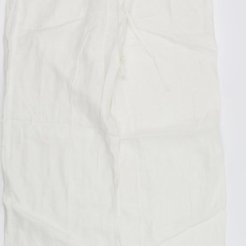 Primark Womens White   Trousers  Size 14 L27 in